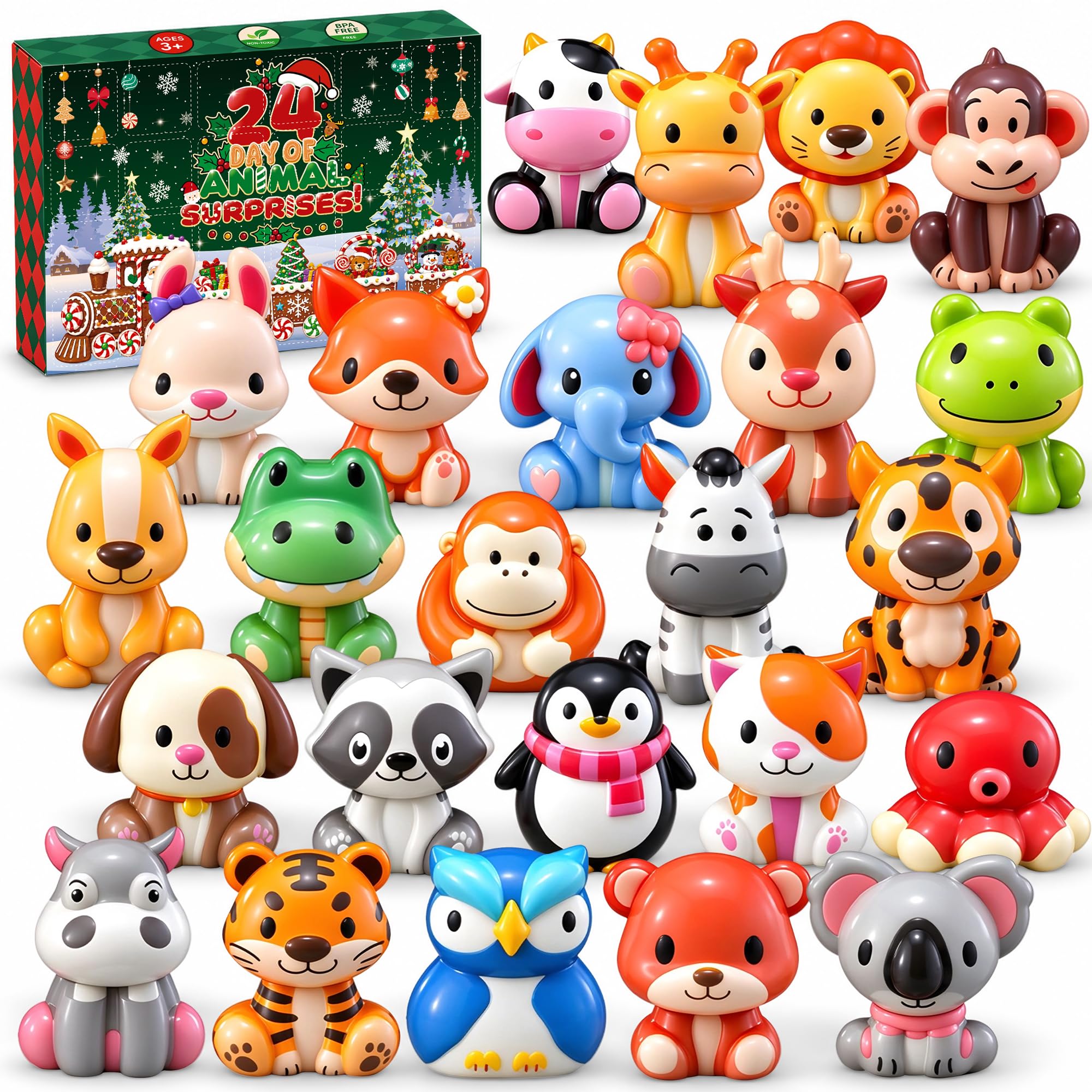 DMIGHT Squishy Advent Calendar 2026, 24 Slow-Rising Animals