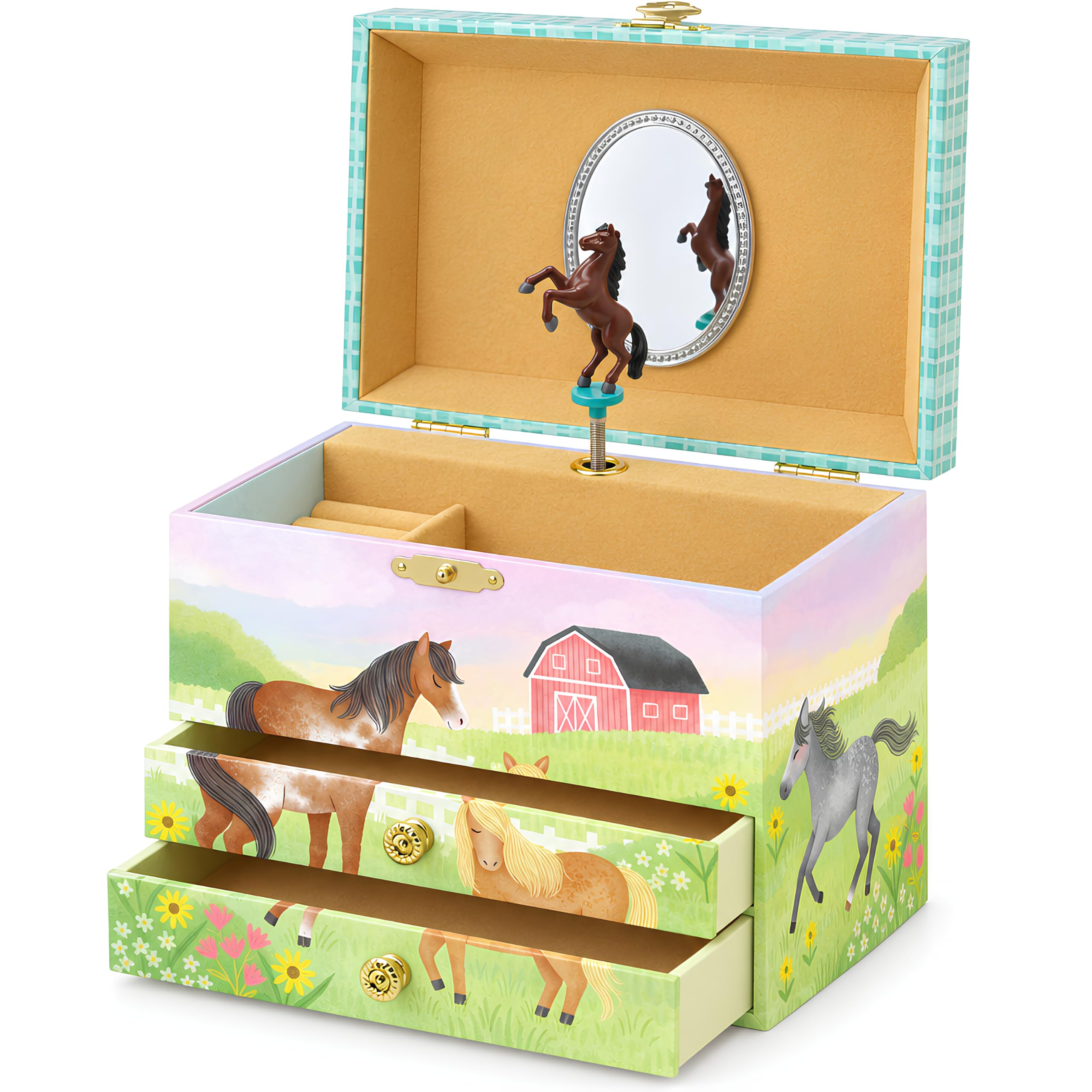 Giggle & Honey Musical Horse Jewelry Box for Girls — gift idea