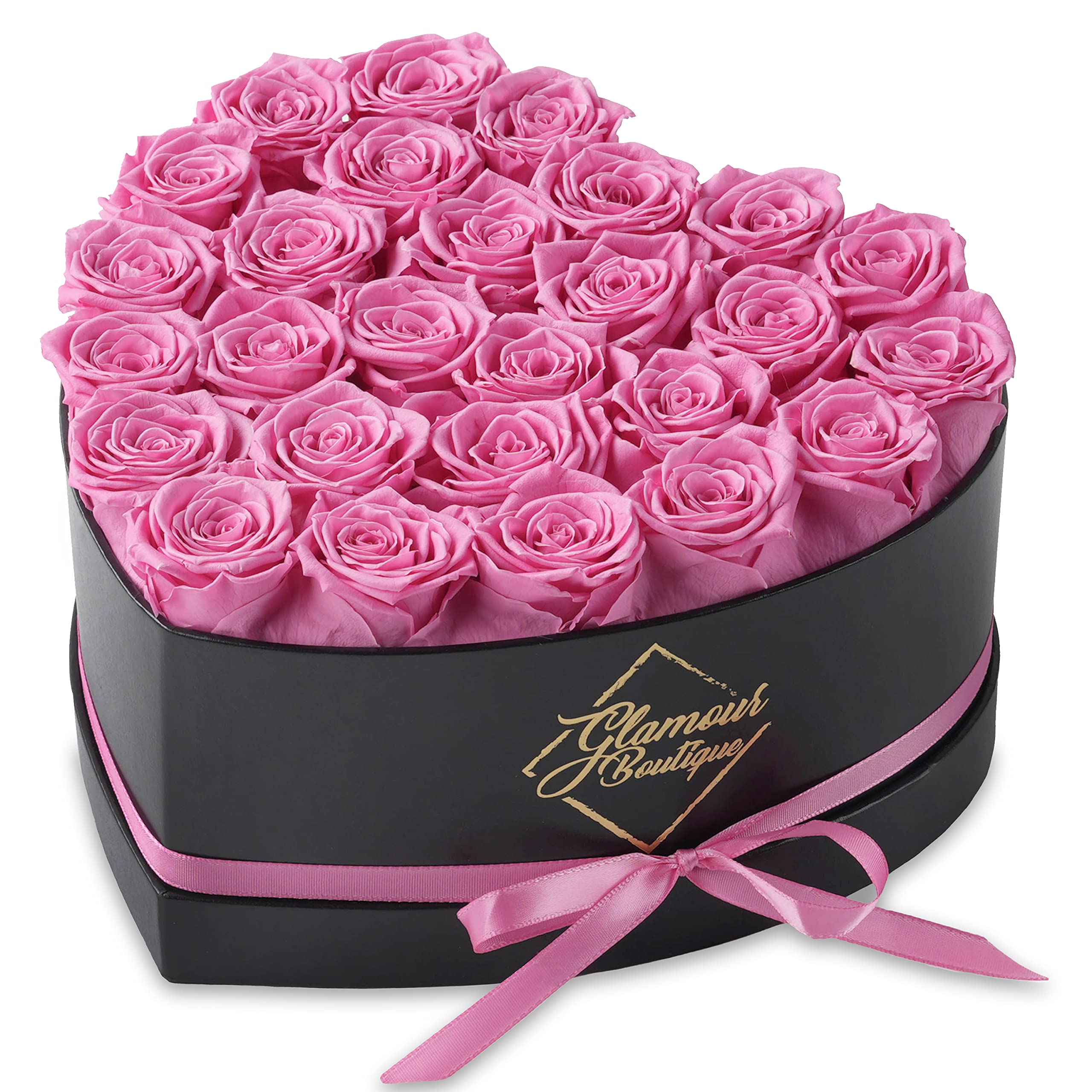 Glamour Boutique 27 Forever Roses, Pink, in a Gift Box — original gift idea