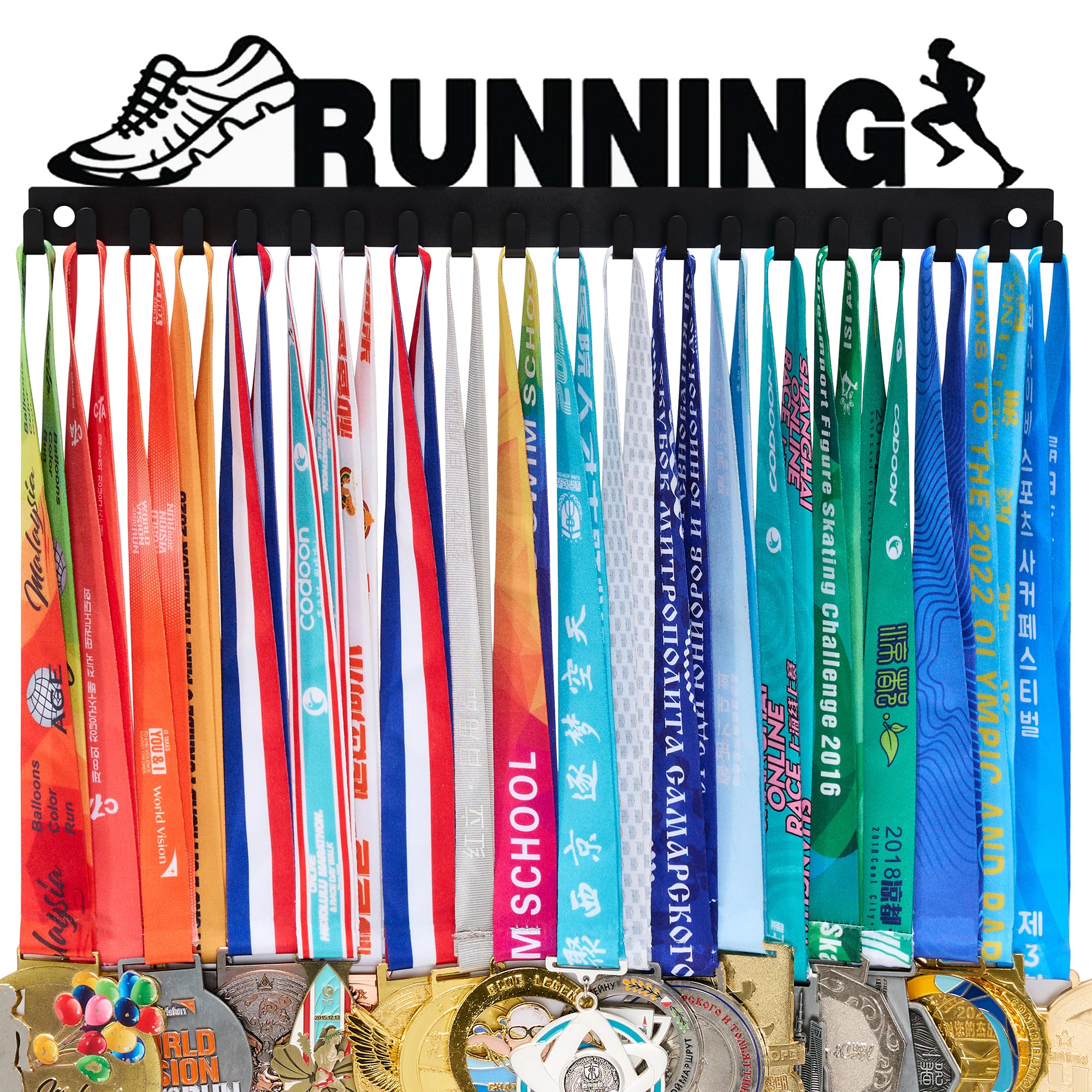 Goutoports Running Medal Hanger Display, Holds 60+ Medals — gift idea