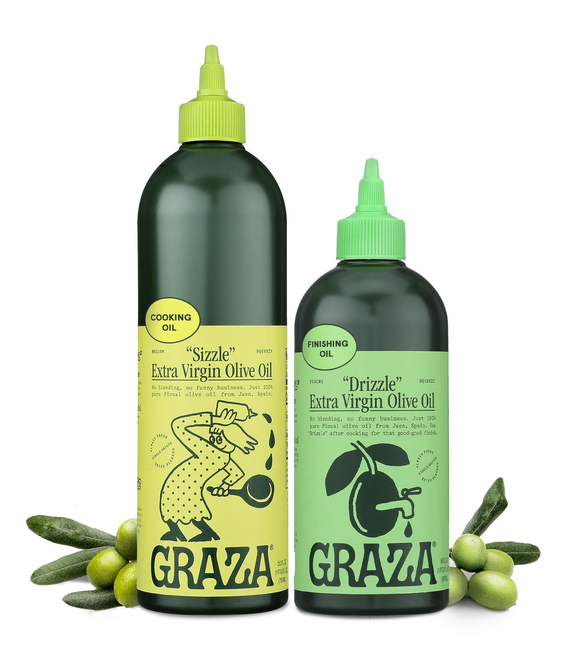Graza Sizzle and Drizzle Extra Virgin Olive Oil Duo