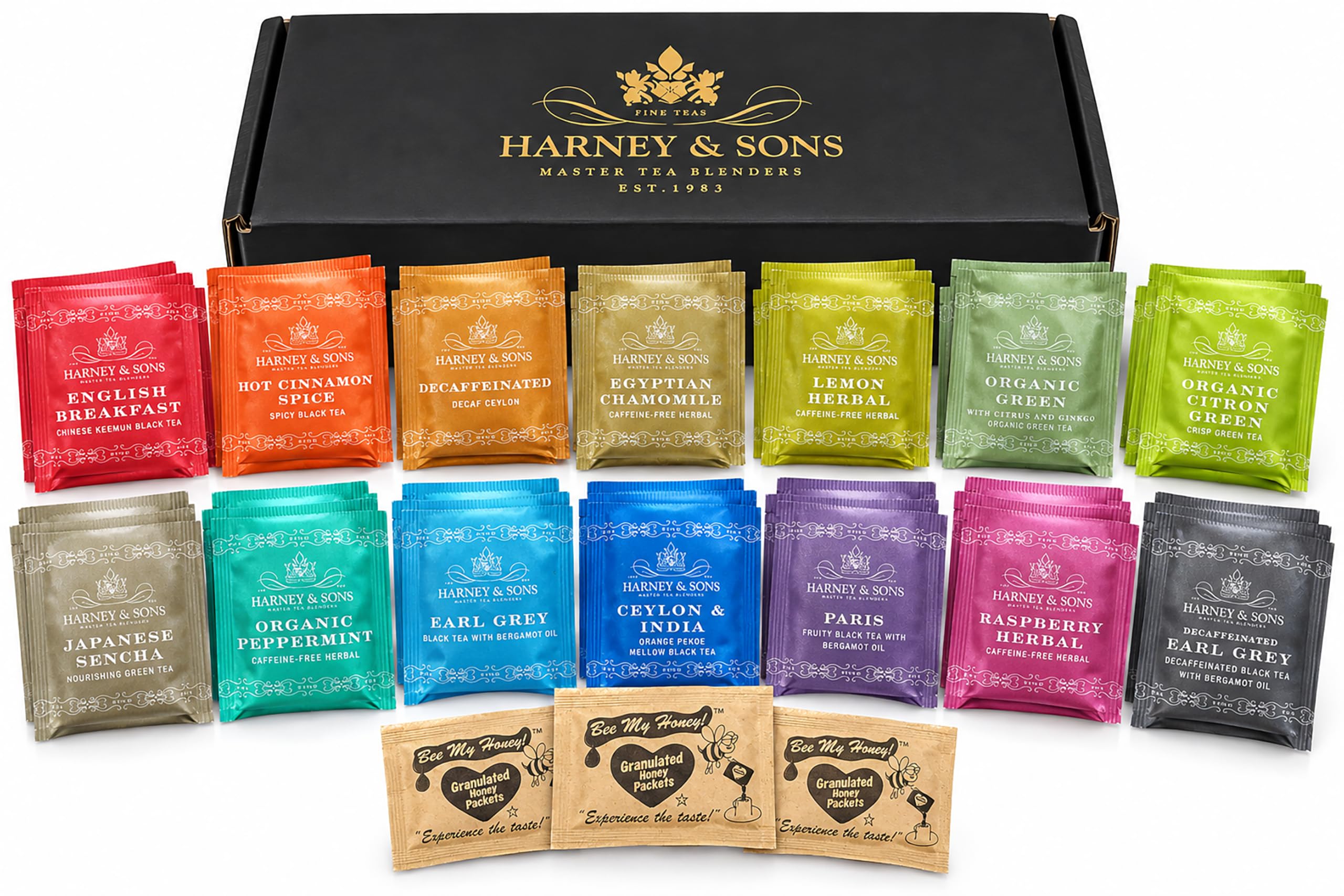 Harney & Sons Tea Bag Sampler, 42 Bags with Honey Crystals — funny and quirky gift