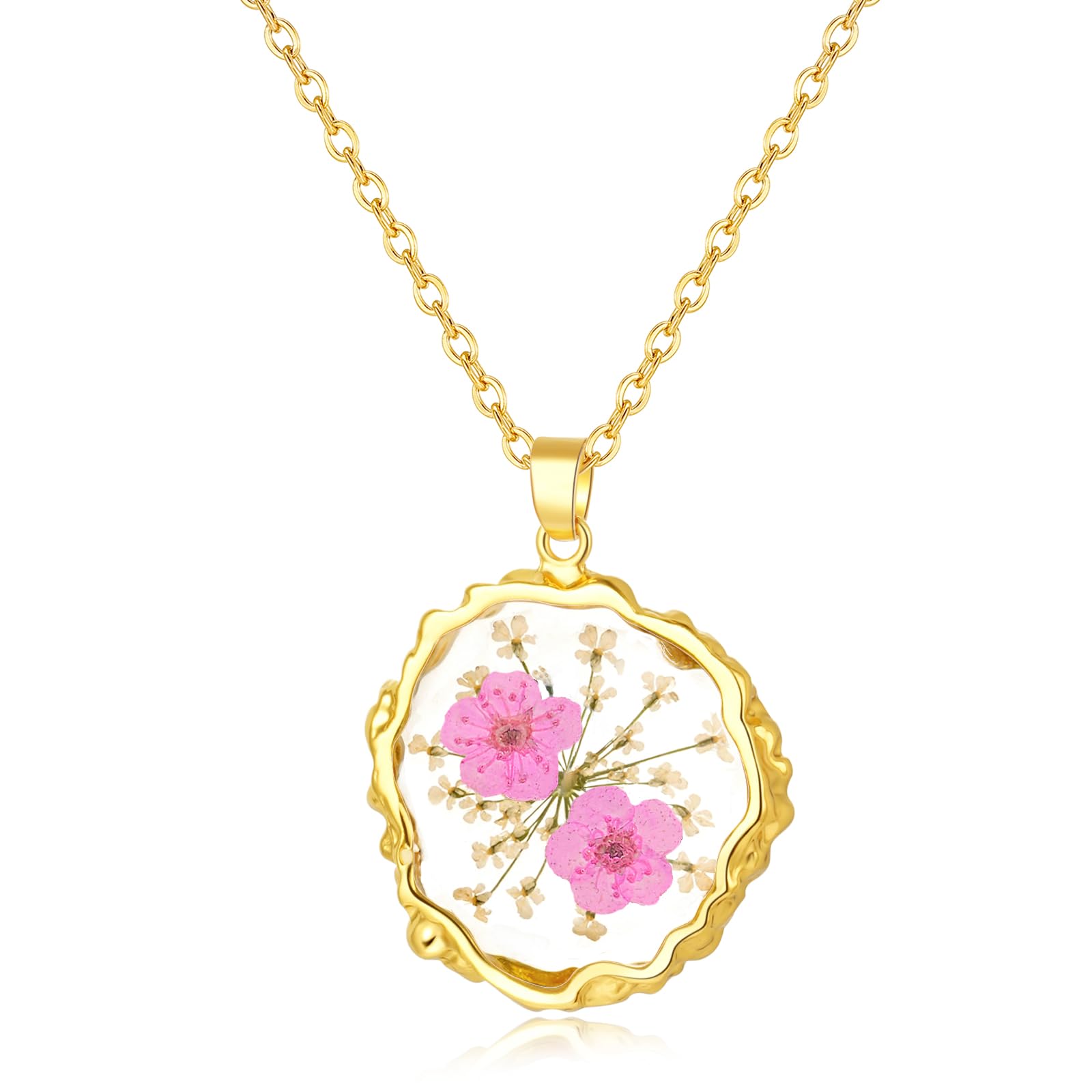 Hefestus March Birth Flower Pressed Daffodil Necklace — gift idea