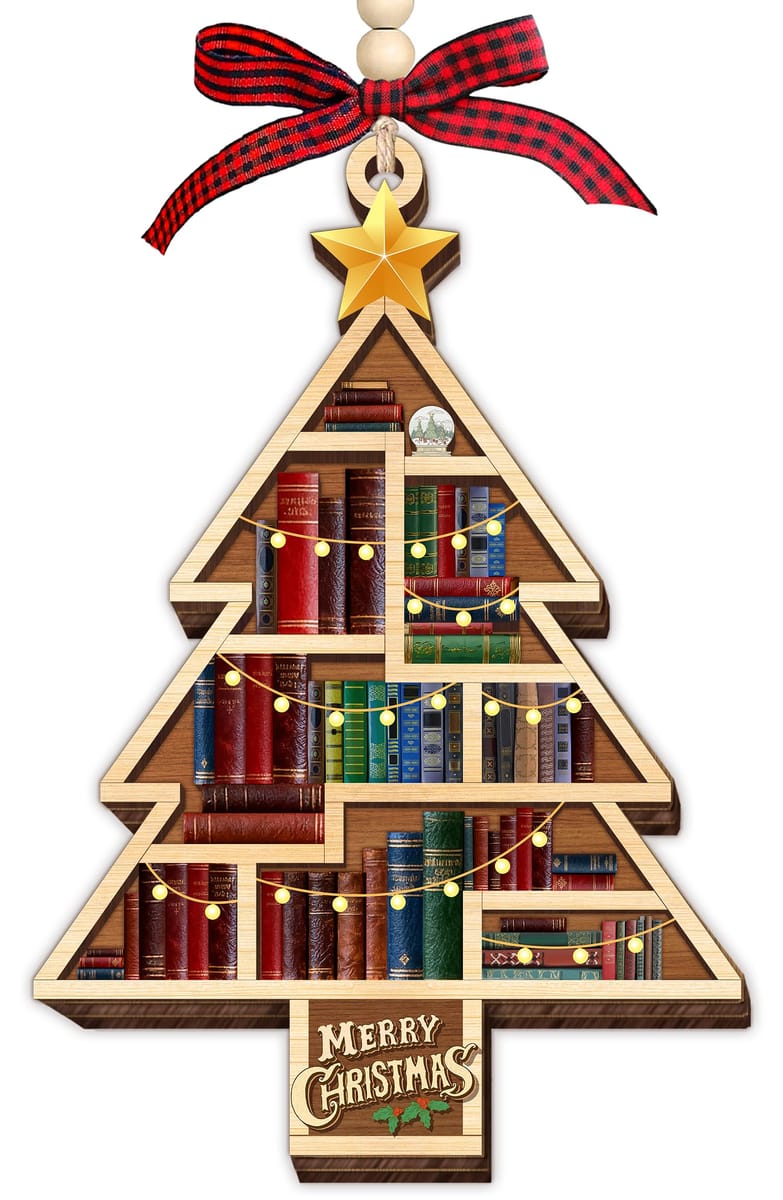 HEXMOZ Book Lover Christmas Ornaments 2026 — gift idea