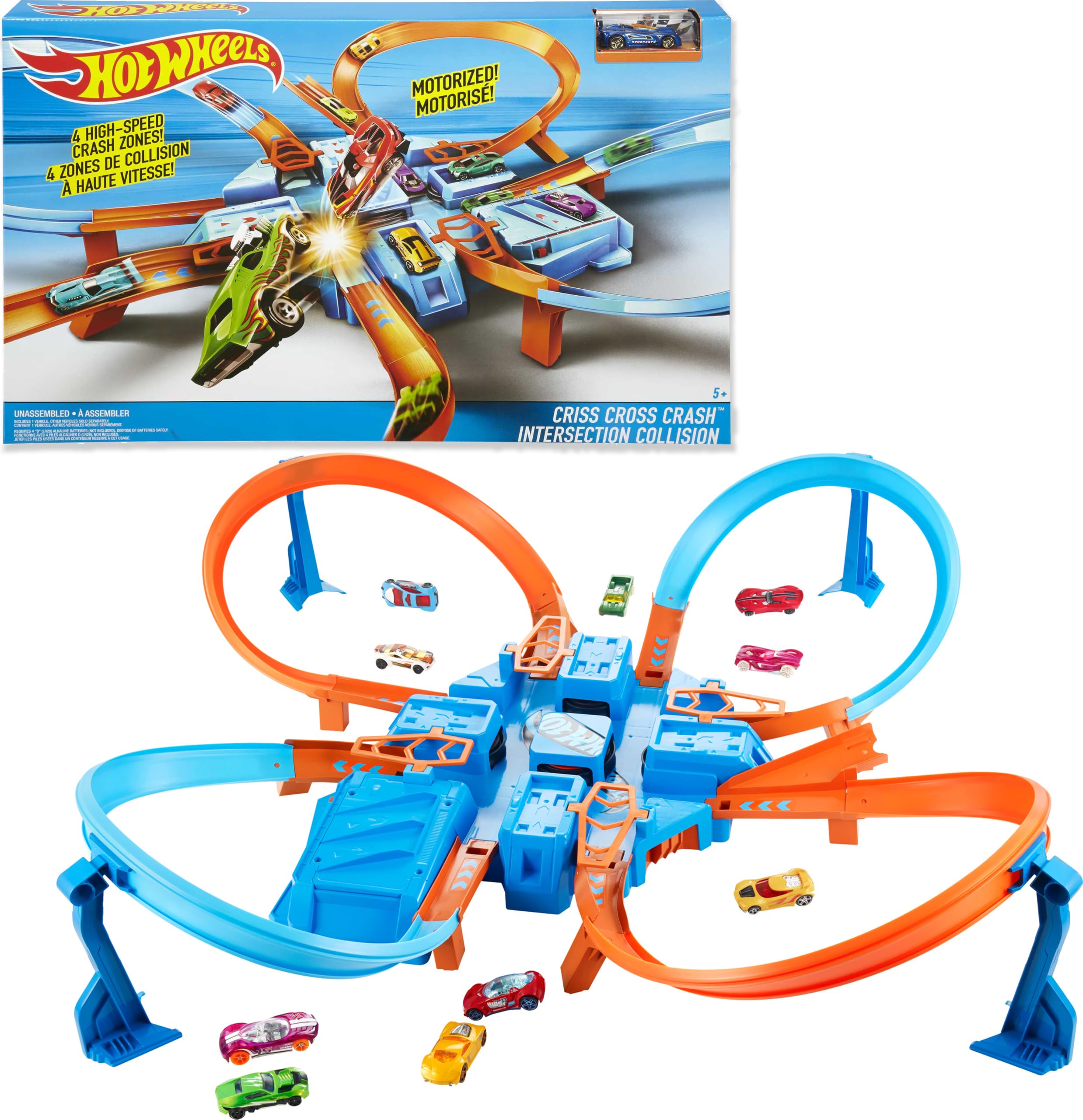 Hot Wheels Criss-Cross Crash Track Set & Car — funny and quirky gift