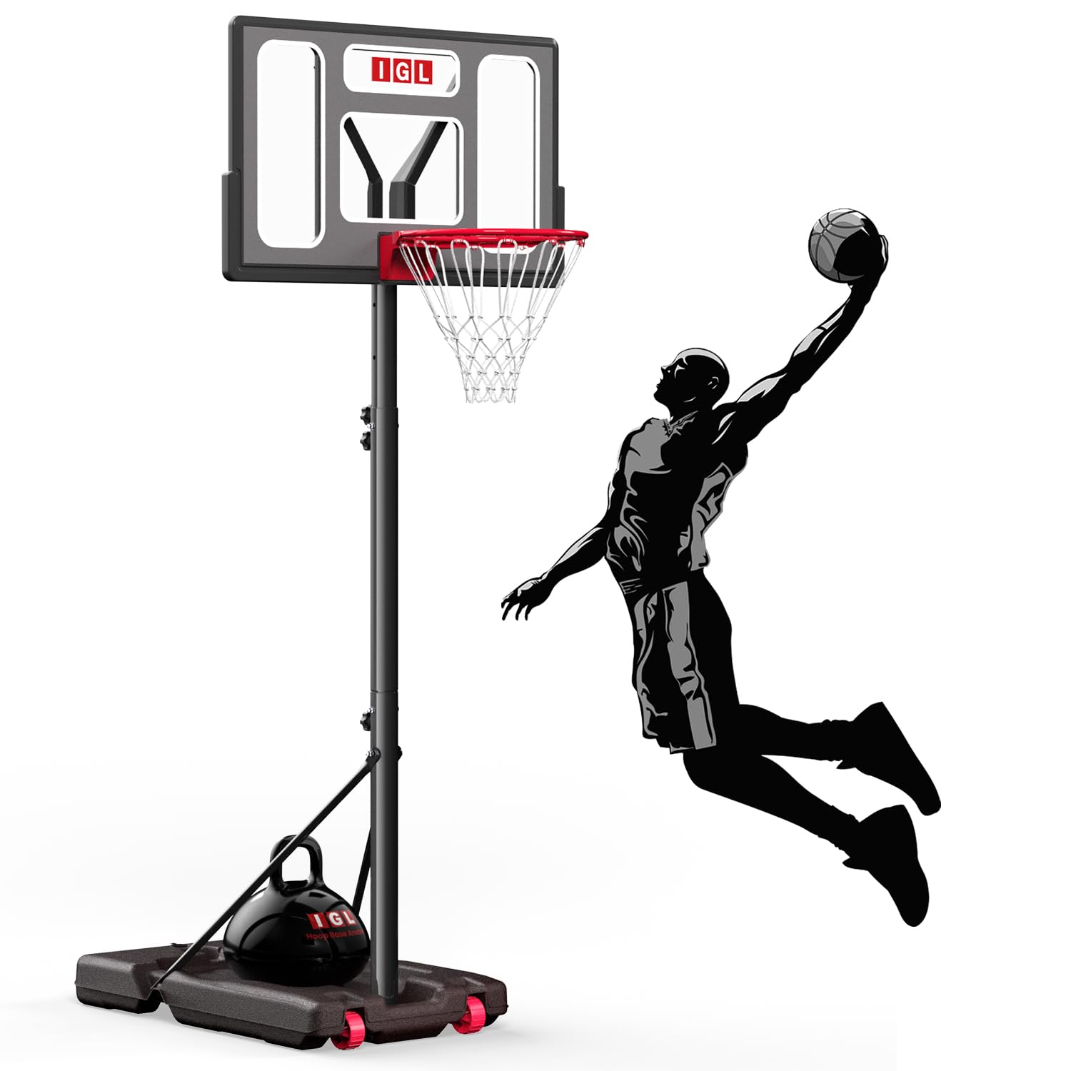IGL Portable Basketball Hoop, 3 to 10 ft — gift idea