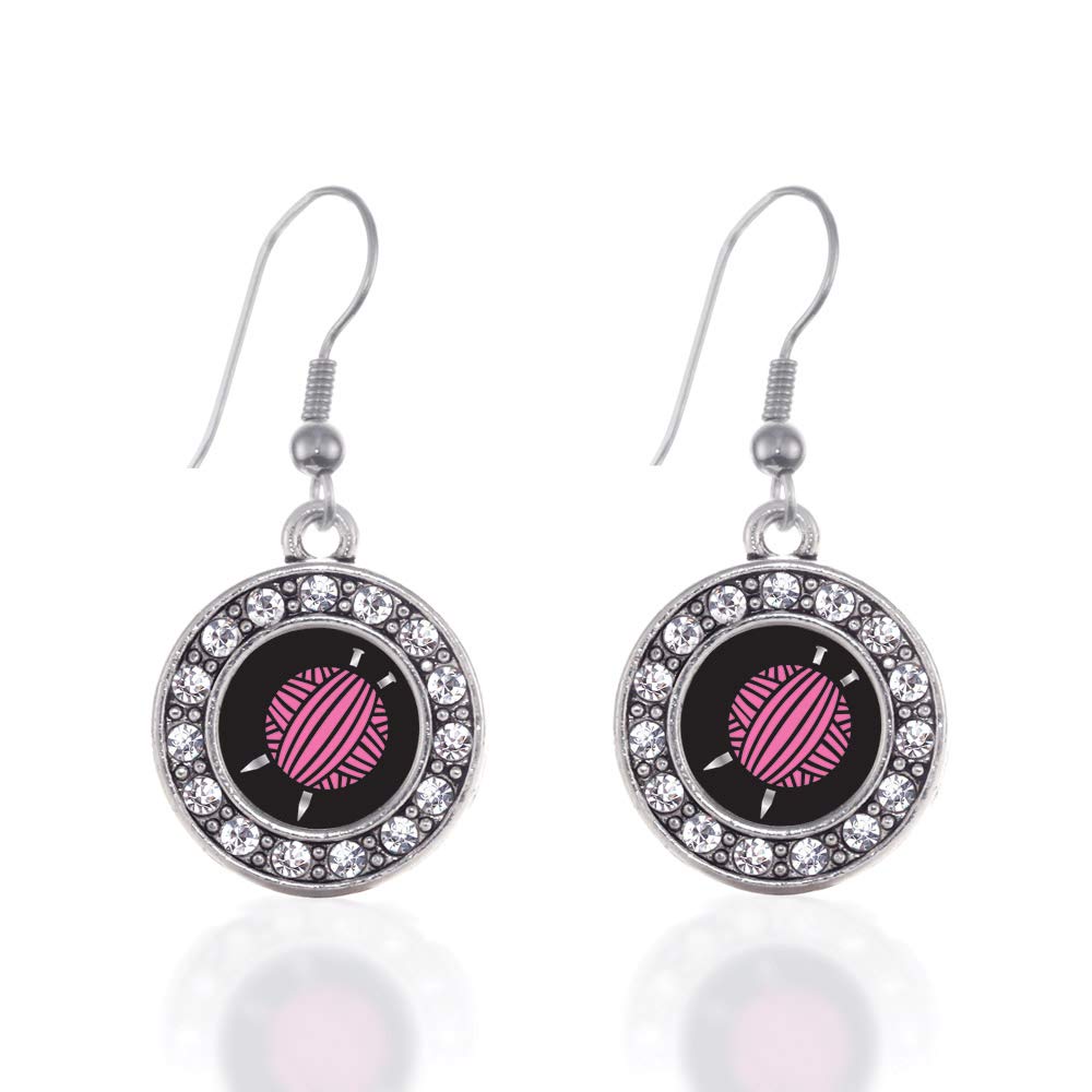 Inspired Silver Knitting Needles Dangle Earrings — gift idea