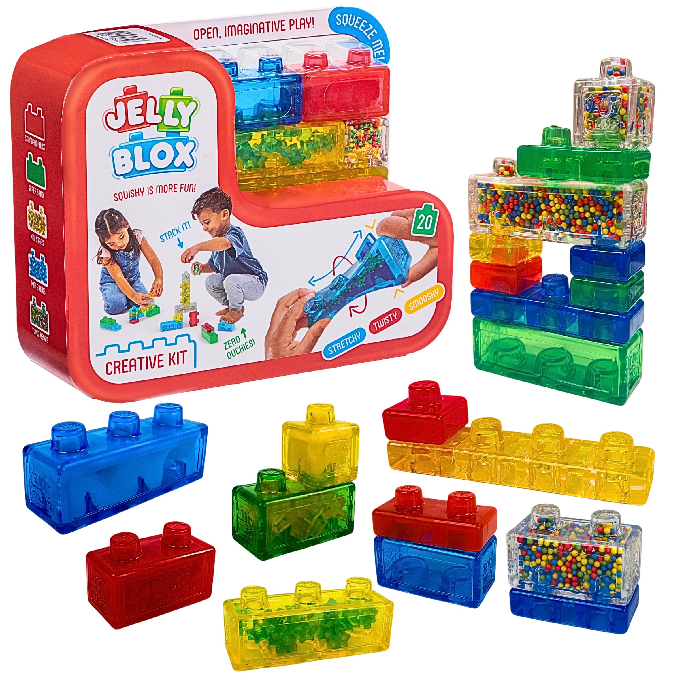 Jelly Blox Creative Kit, 20 Squishy Blocks — gift idea