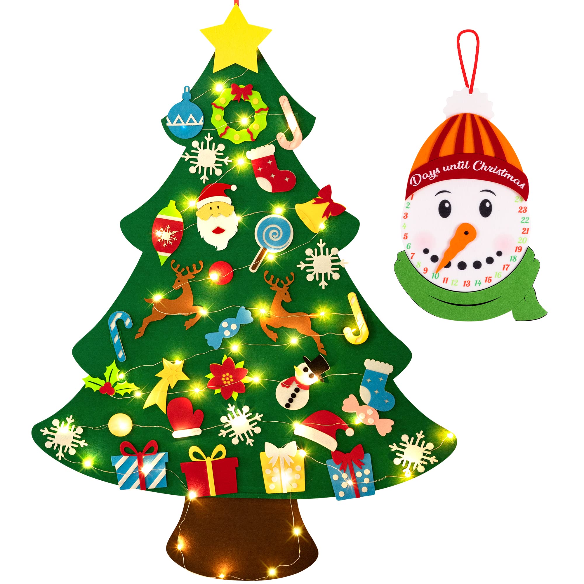 jollylife Felt Christmas Tree & Snowman Advent Calendar — gift idea