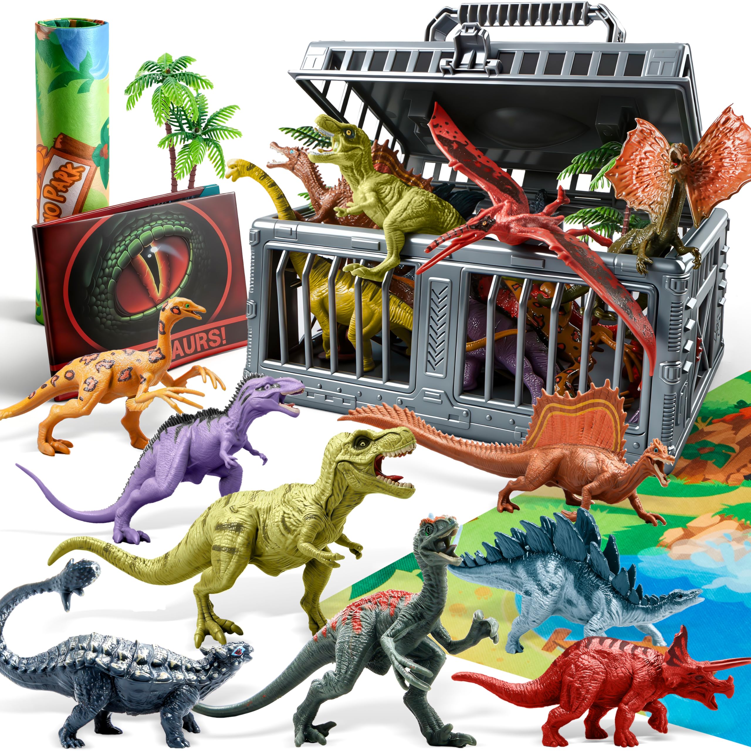 JOYIN Dinosaur Toys for Kids 3-5, 17 Realistic Dinosaur Figures — funny and quirky gift