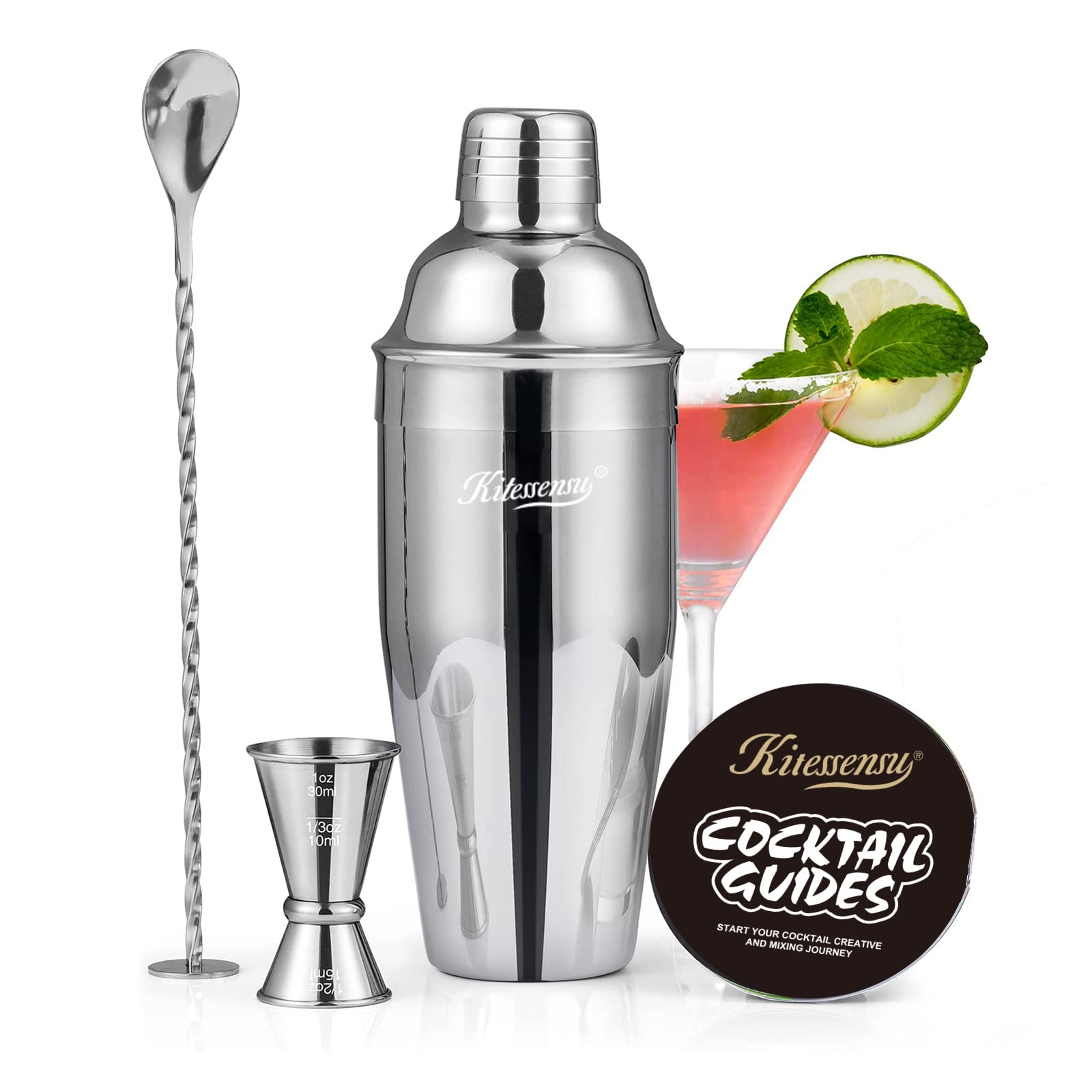 KITESSENSU Cocktail Shaker 24oz Bartender Set — funny gift