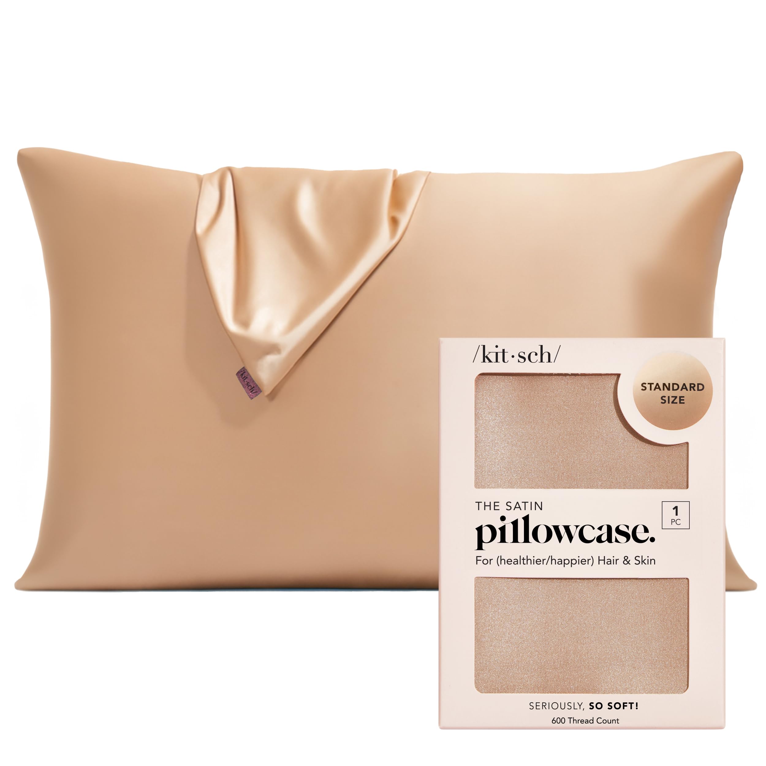 Kitsch Satin Pillowcase with Zipper, Standard Size — gift idea