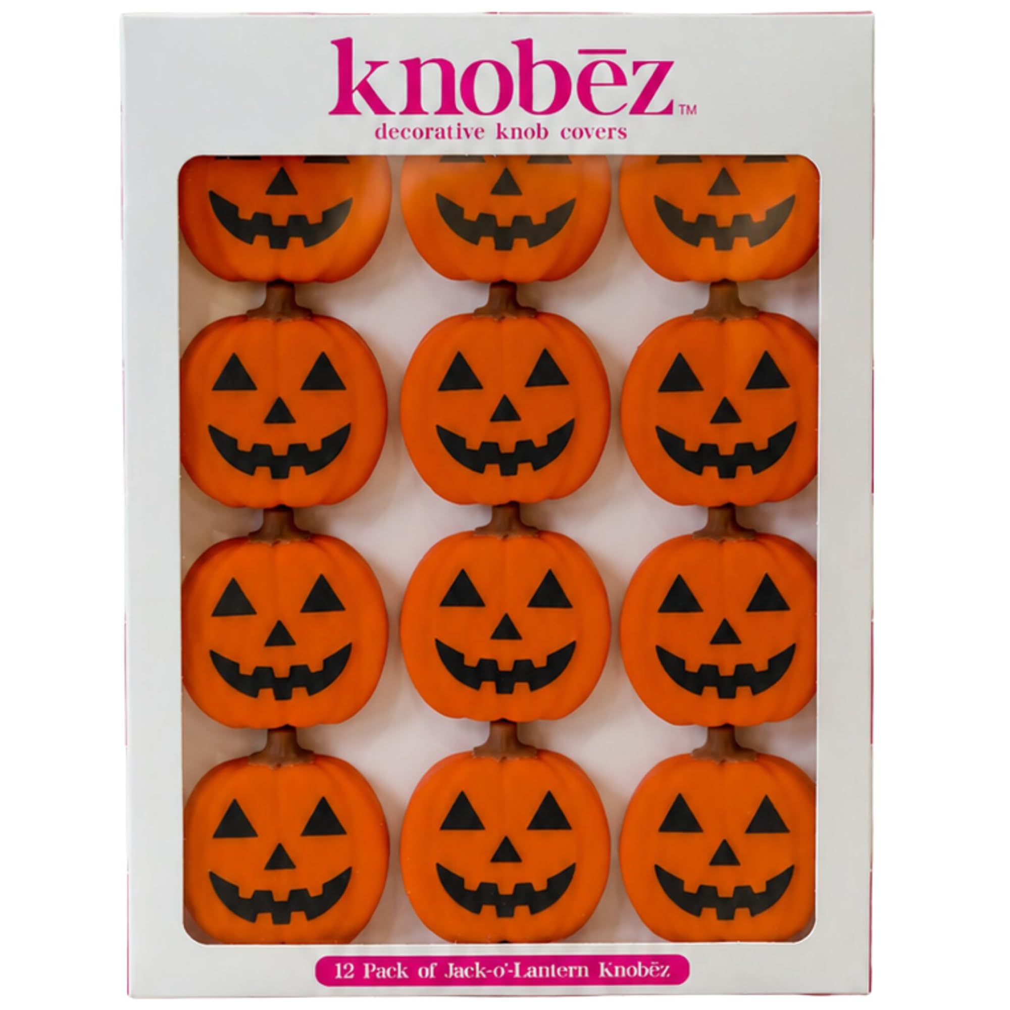 Knobēz 12pk Jack o Lantern Decorative Knob Covers for Halloween Decor — funny and quirky gift