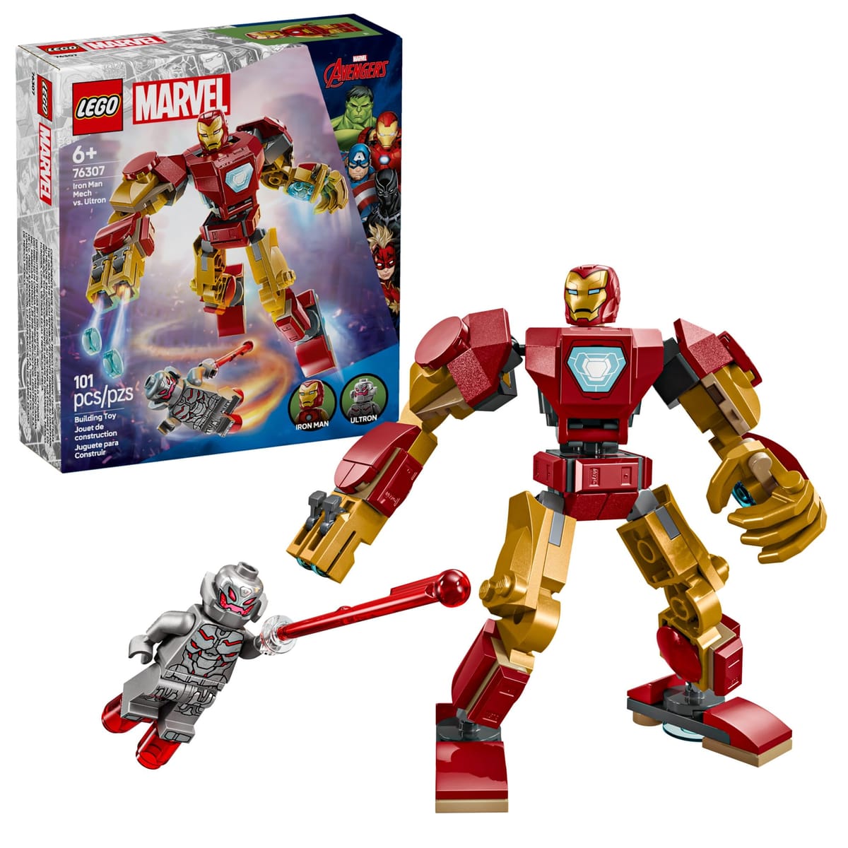 LEGO Marvel Iron Man Mech vs. Ultron (76307) — gift idea