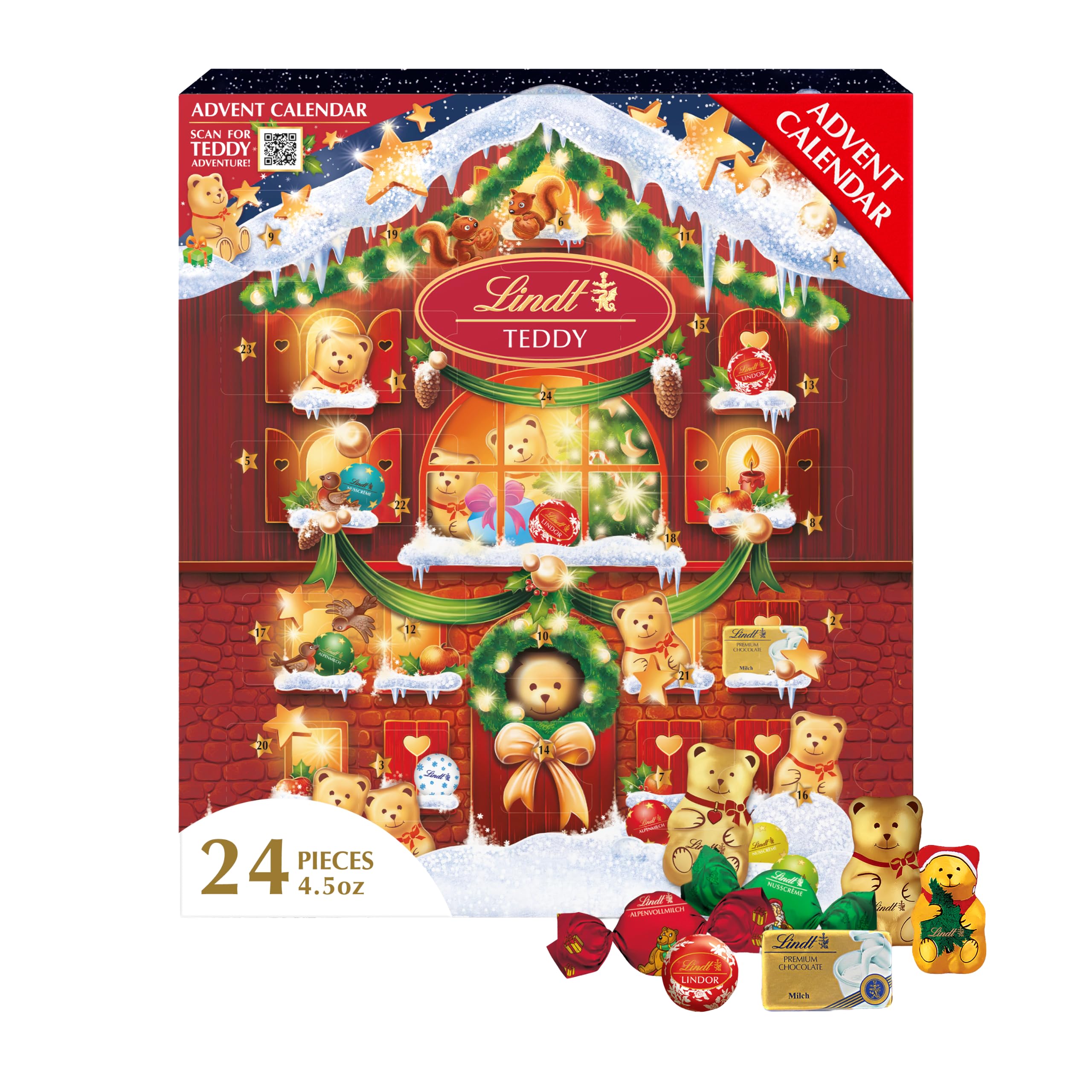 Lindt TEDDY Chocolate Advent Calendar, 4.5 oz — gift idea