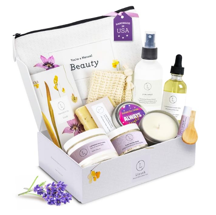 Lizush Luxury Spa Gift Set for Women, 9-Piece Lavender Set — original gift idea