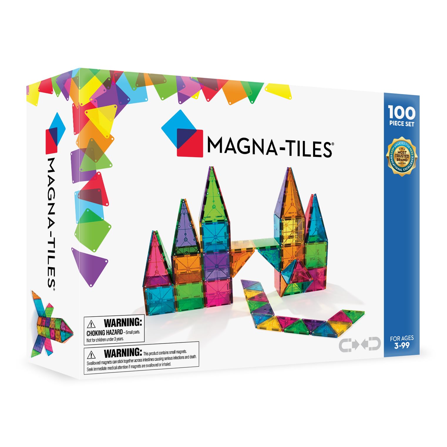 MAGNA-TILES Classic 100-Piece Magnetic Construction Set — funny gift