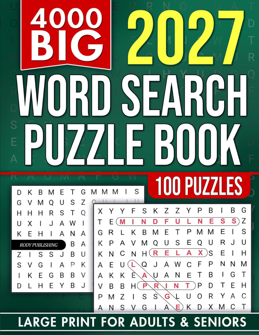 Majosta 4000 Big Word Search Book for Adults and Seniors, Large Print — original gift idea