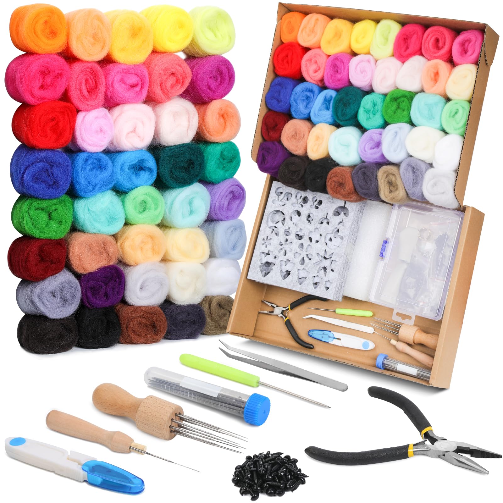 Mayboos Needle Felting Starter Kit, 40 Wool Colors — gift idea