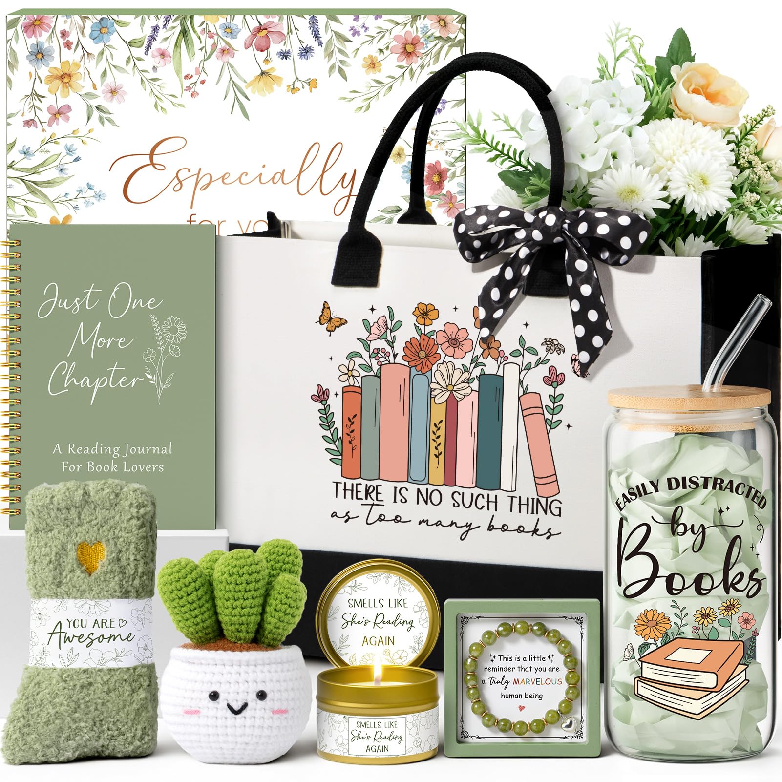 MAYICIVO Book Lovers Gifts Set for Women, Book Club Gift — funny and quirky gift