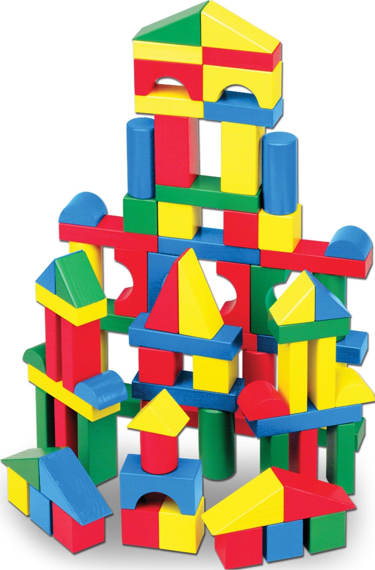 Melissa & Doug 100 Wooden Building Blocks with Storage Box — funny and quirky gift