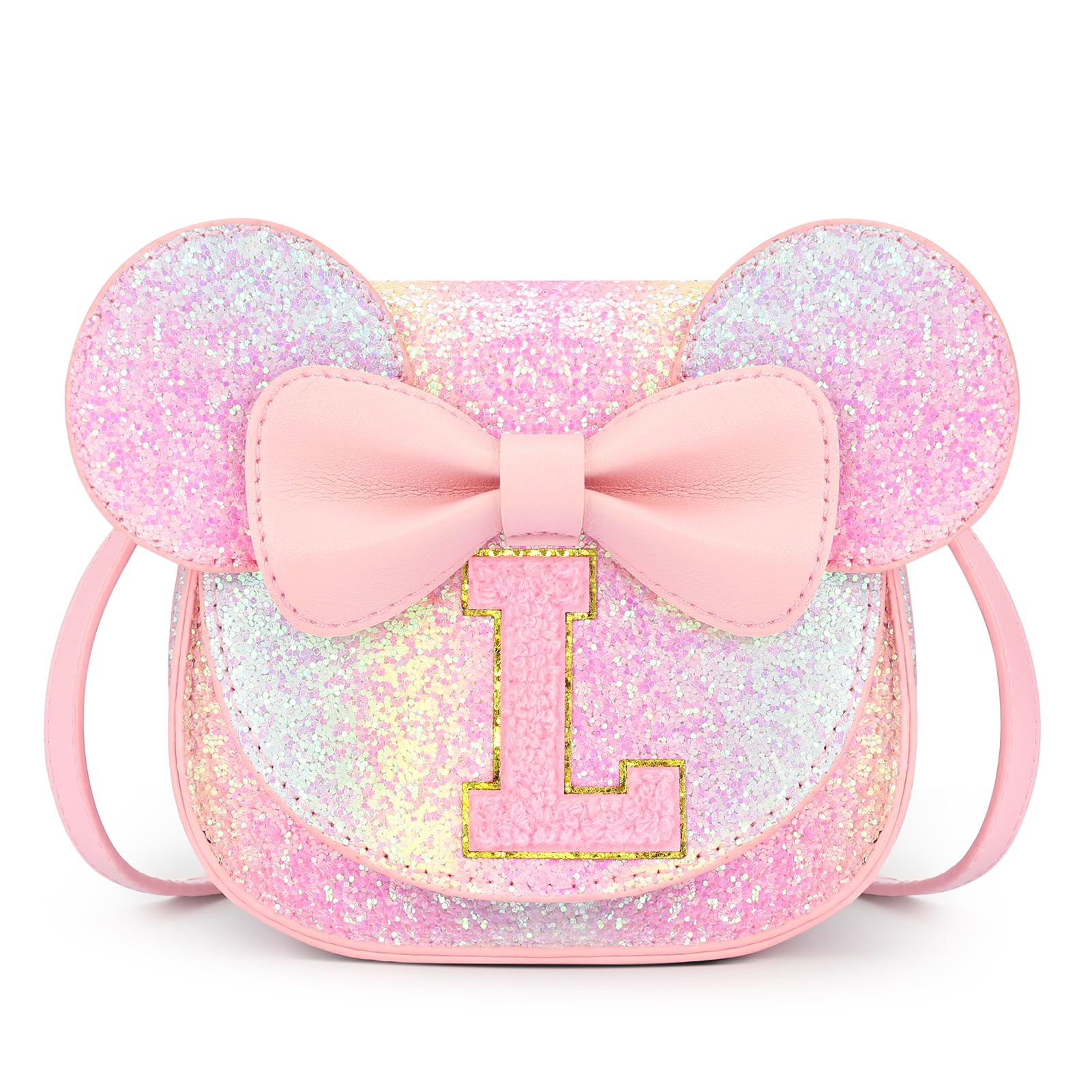 mibasies Glitter Initial Toddler Purse — gift idea