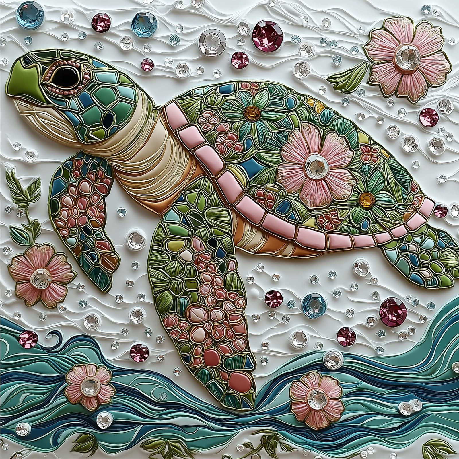 MINIWAN Sea Turtle Mosaic 500-Piece Puzzle — gift idea