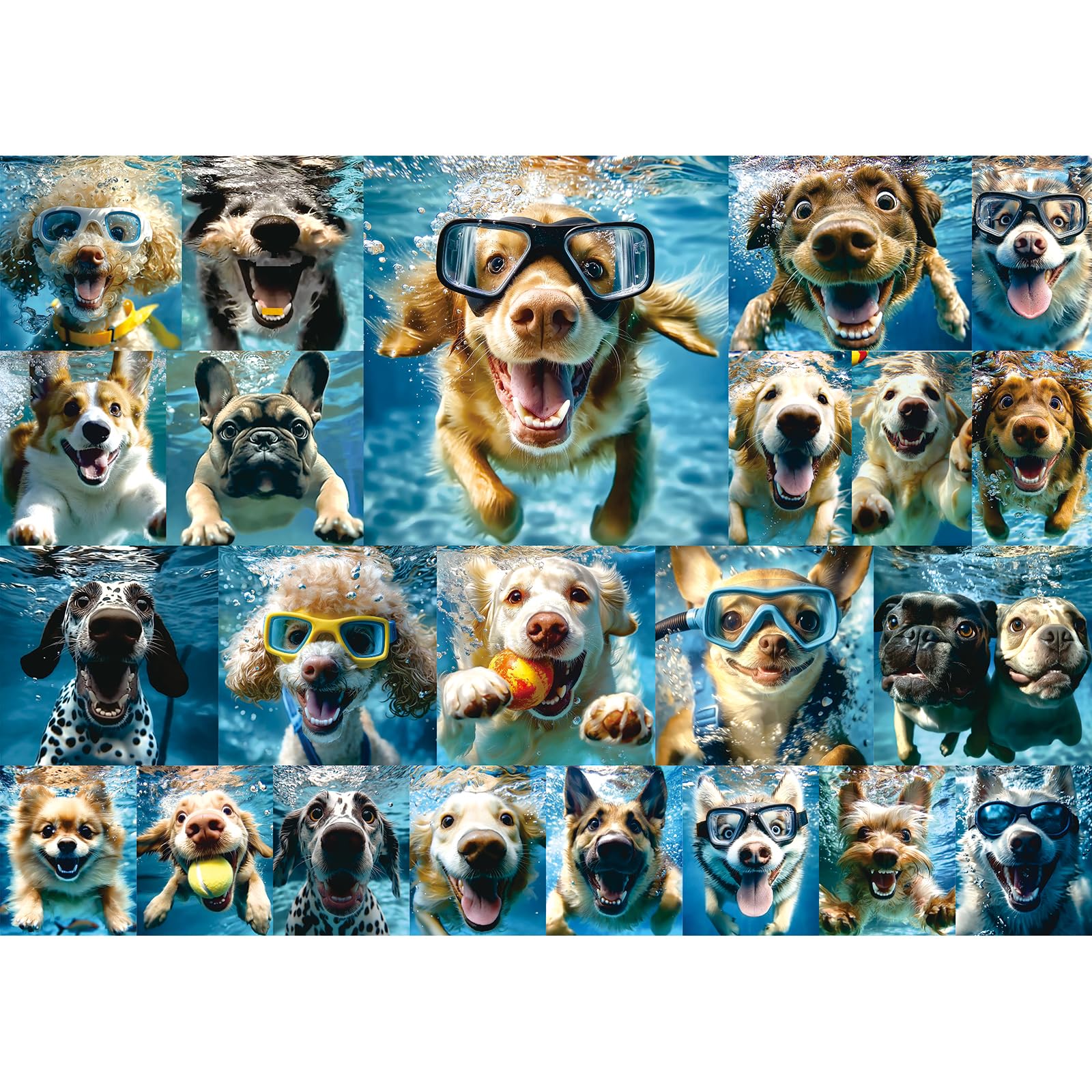 MINIWAN Underwater Dogs Puzzle, 1,000 Pieces — gift idea