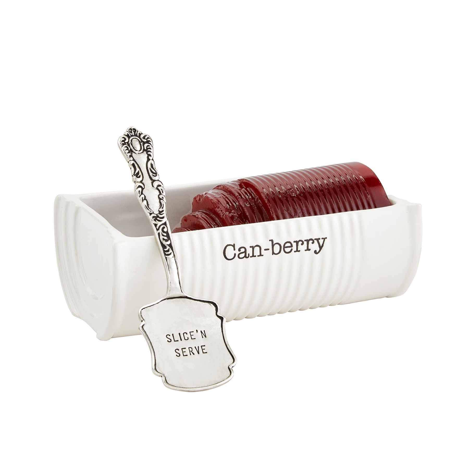 Mud Pie Can-Berry Ceramic Cranberry Serving Dish with Spatula — funny gift