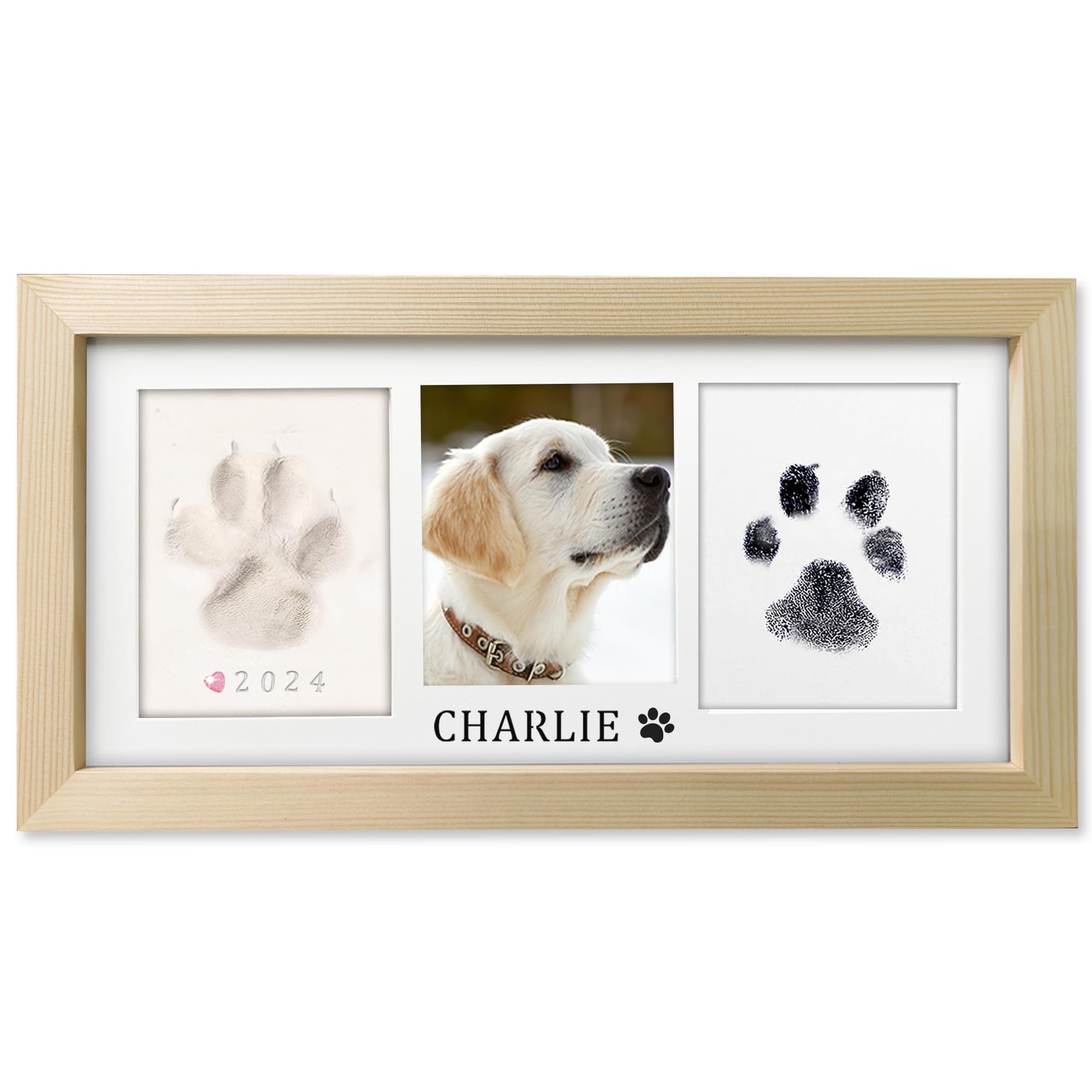 MYPAWLETS Paw Print Keepsake Frame Kit, Wood — gift idea