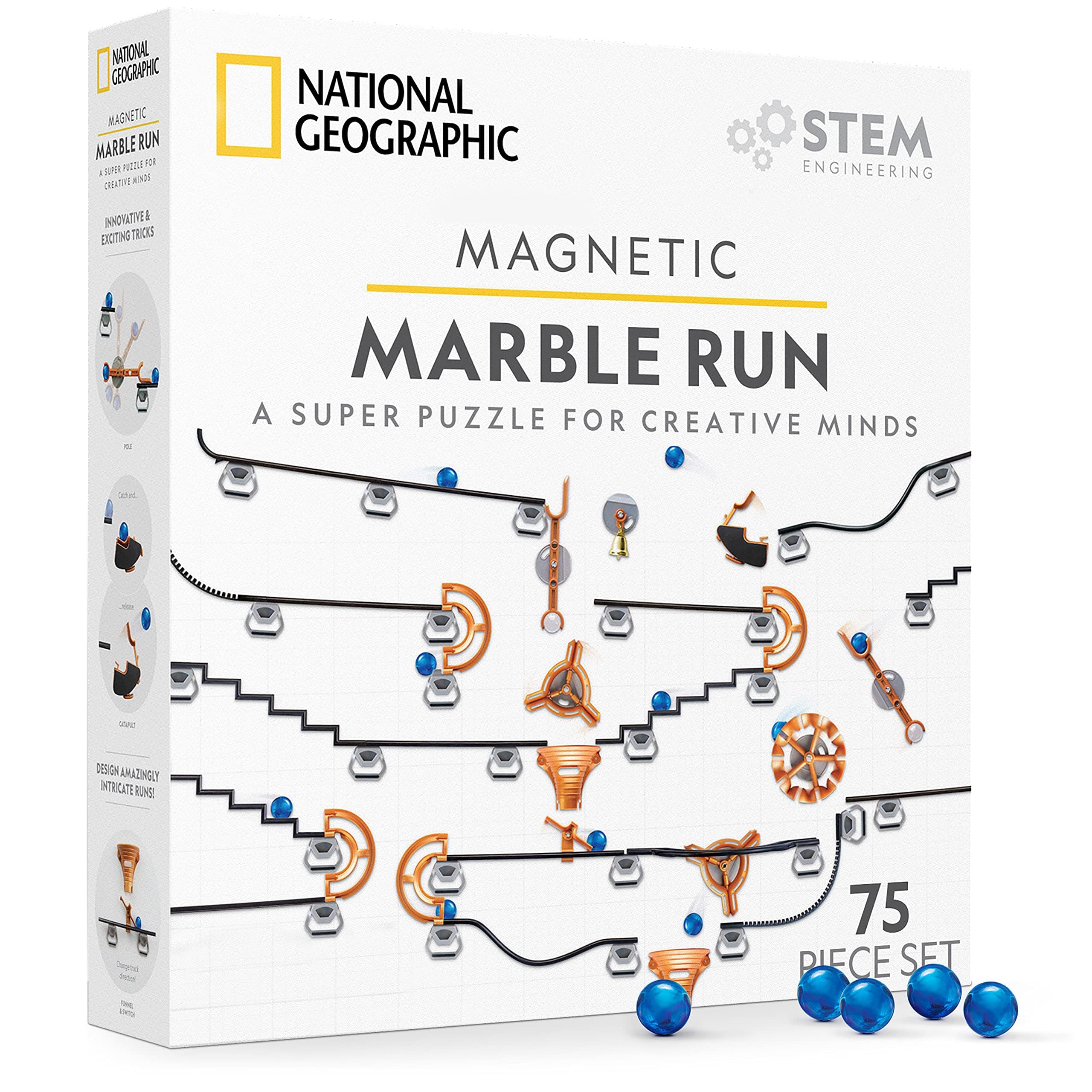 National Geographic Magnetic Marble Run STEM Building Set for Kids — original gift idea
