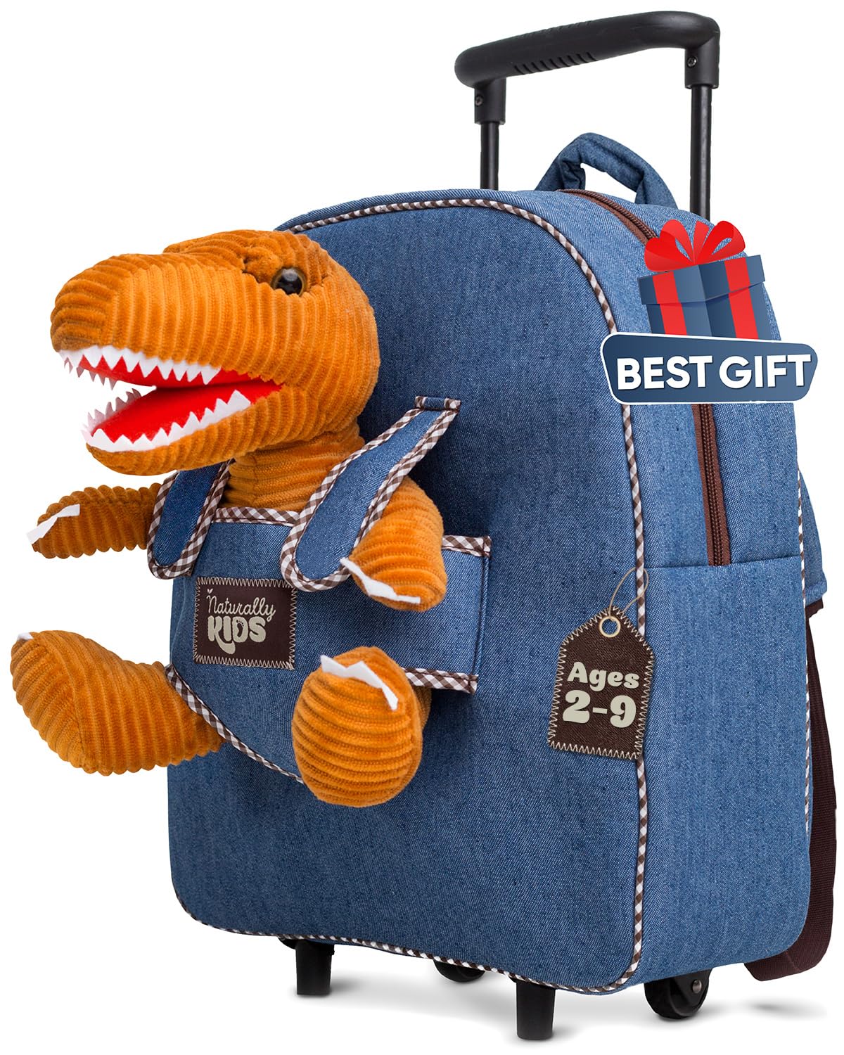 Naturally KIDS Dinosaur Suitcase with Plush T-Rex — gift idea