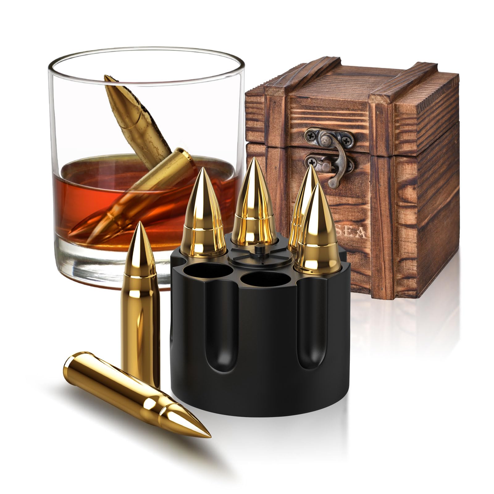 Oaksea Whiskey Stones, Reusable Stainless Steel Ice Cubes — funny and quirky gift