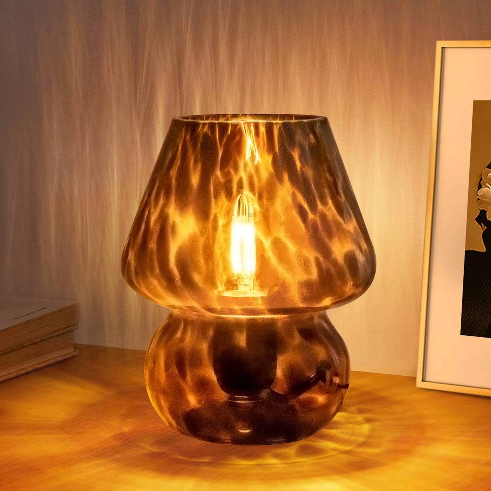 ONEWISH Glass Mushroom Lamp, Dimmable — funny and quirky gift