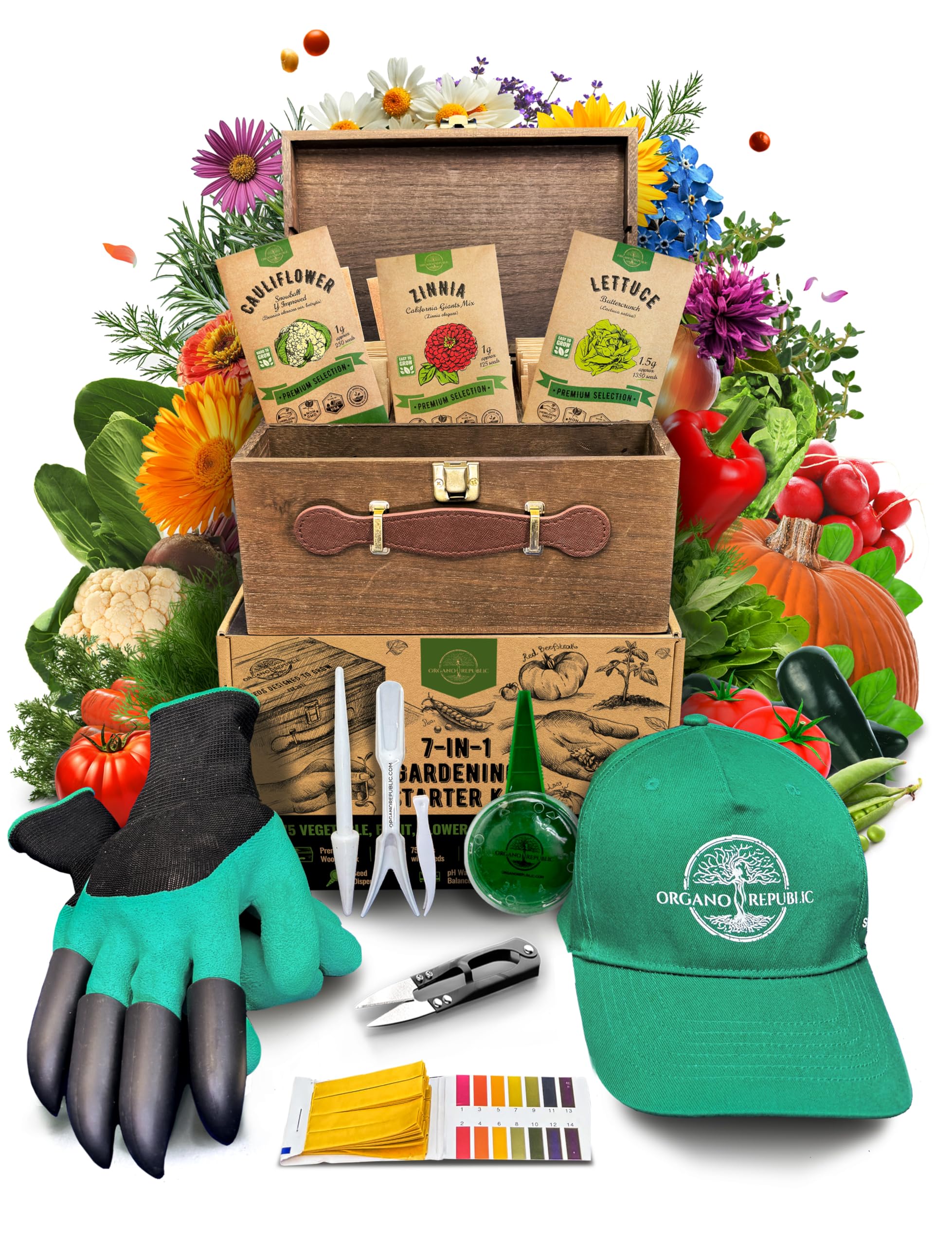 Organo Republic 75 Herb Seed Collection in a Wooden Box — gift idea