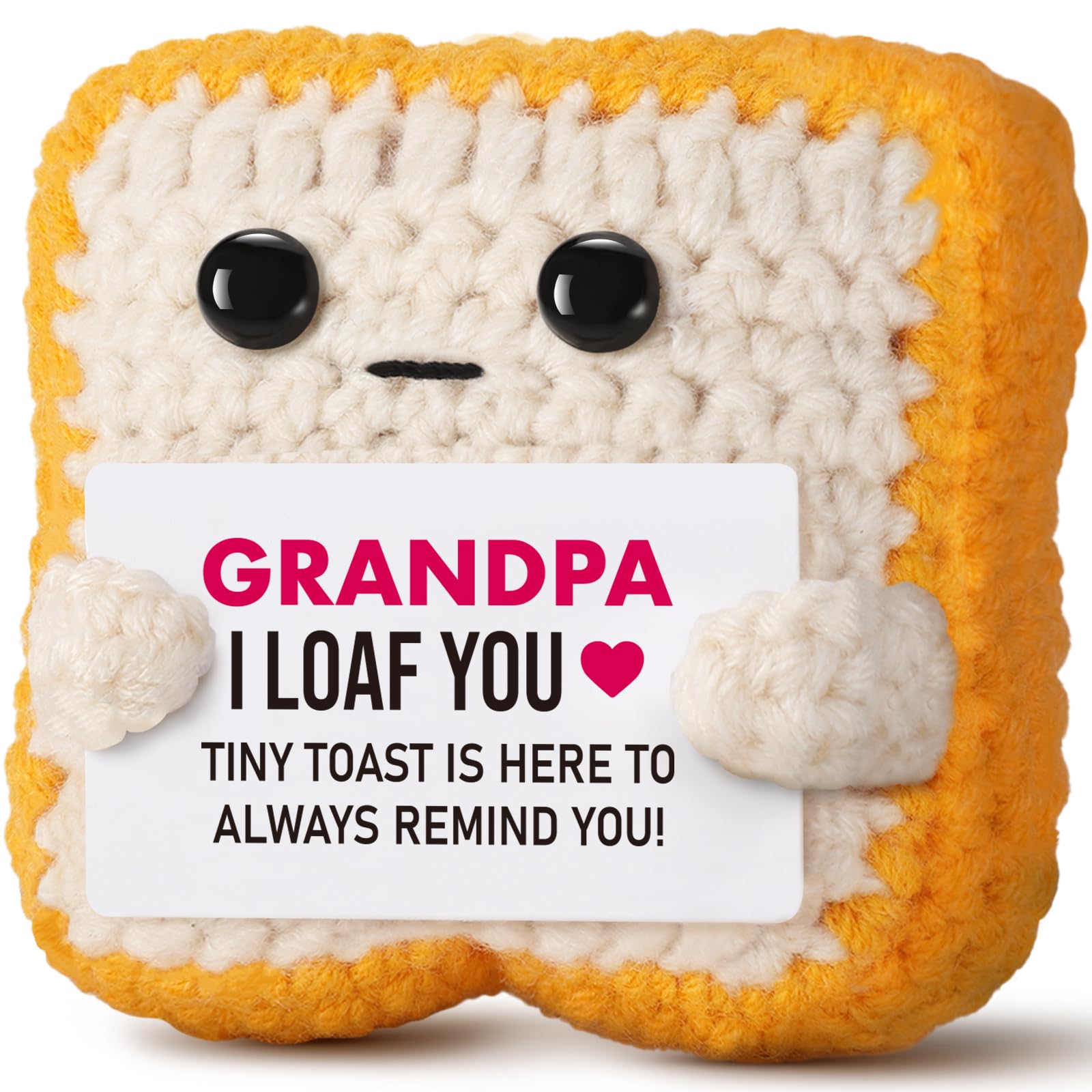 Ovrrcame "I Loaf You" Crochet Toast, a Gift for Grandpa — original gift idea