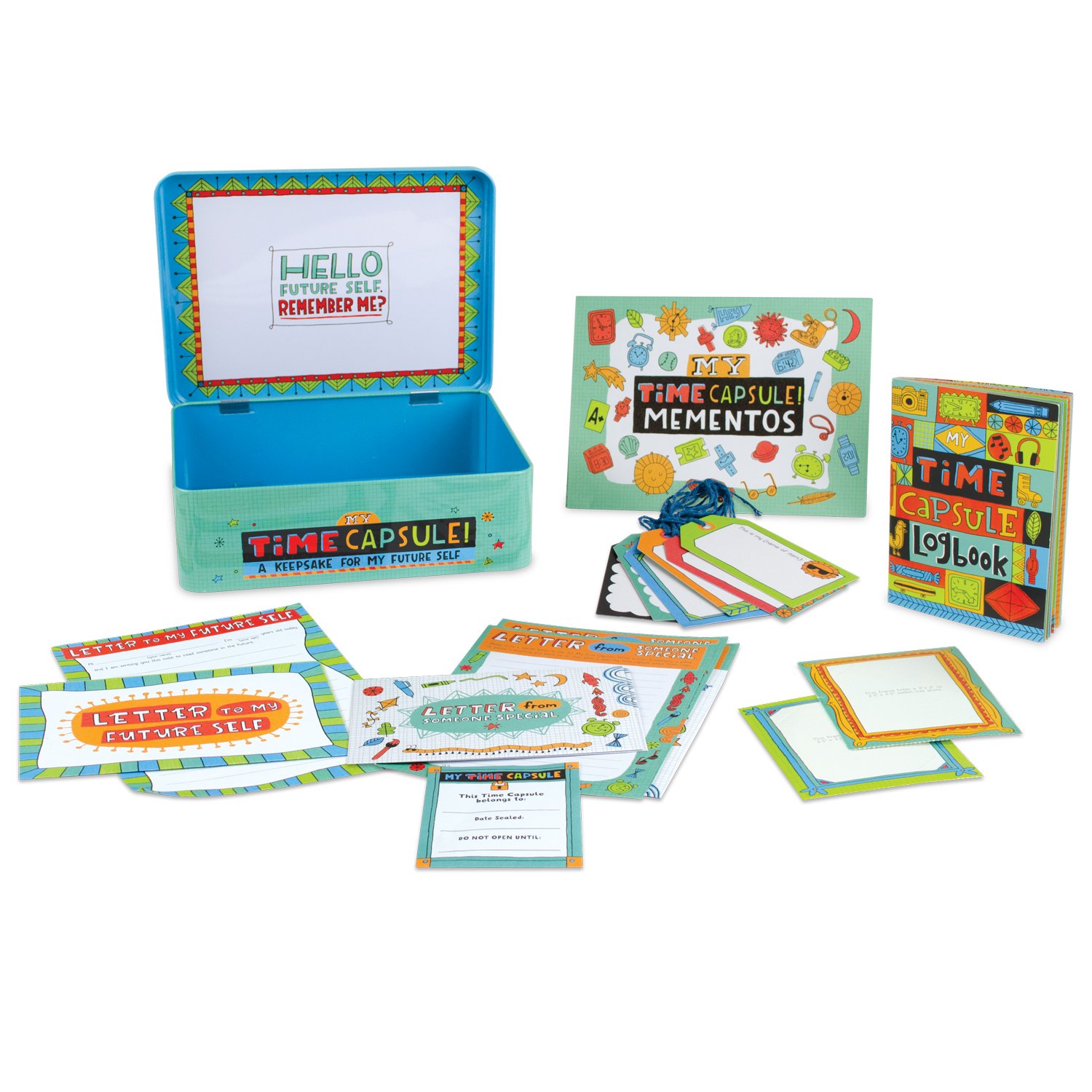 Peaceable Kingdom My Time Capsule Kit, Guided Journal and Metal Tin — gift idea