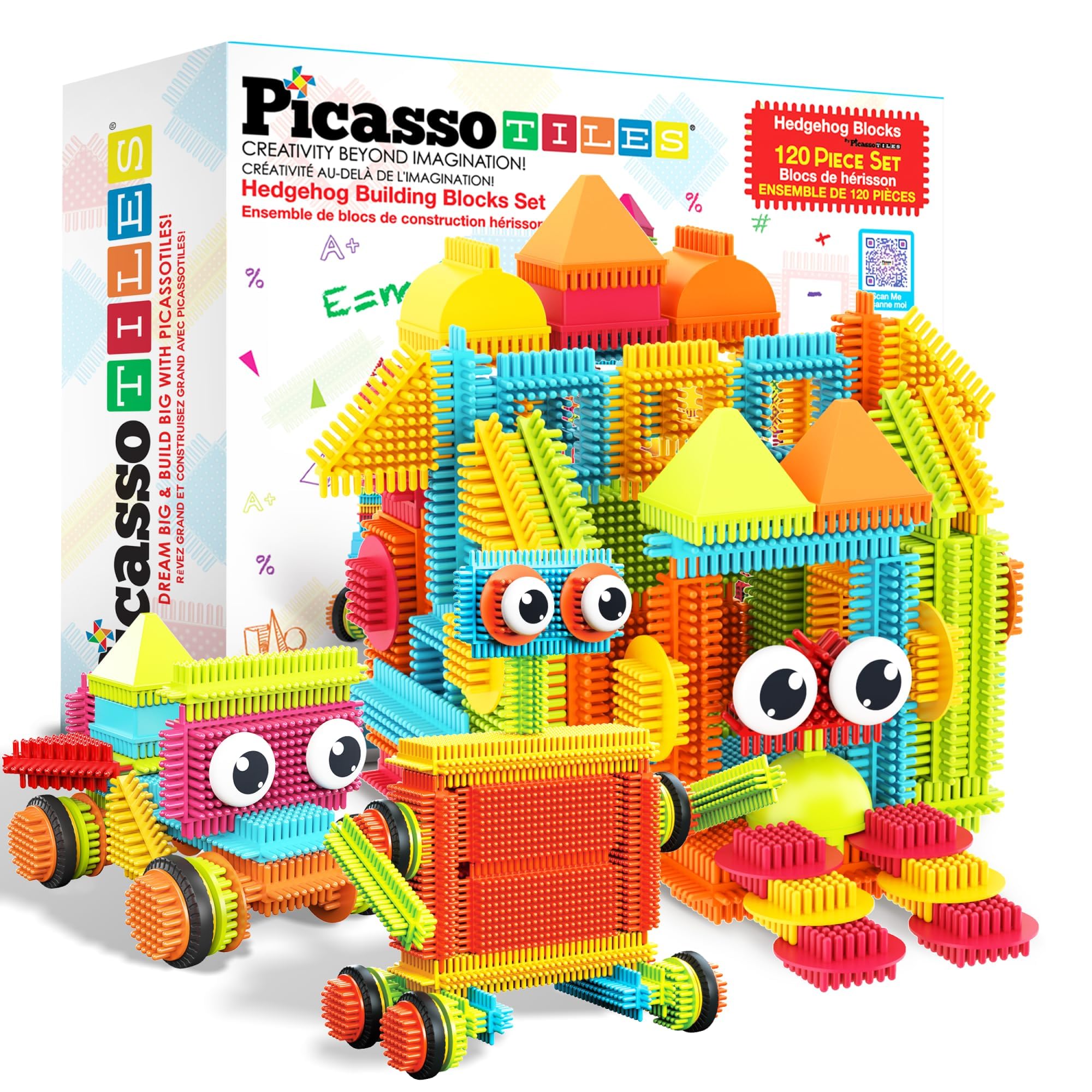 PicassoTiles Hedgehog Bristle Blocks, 120 Pieces — gift idea