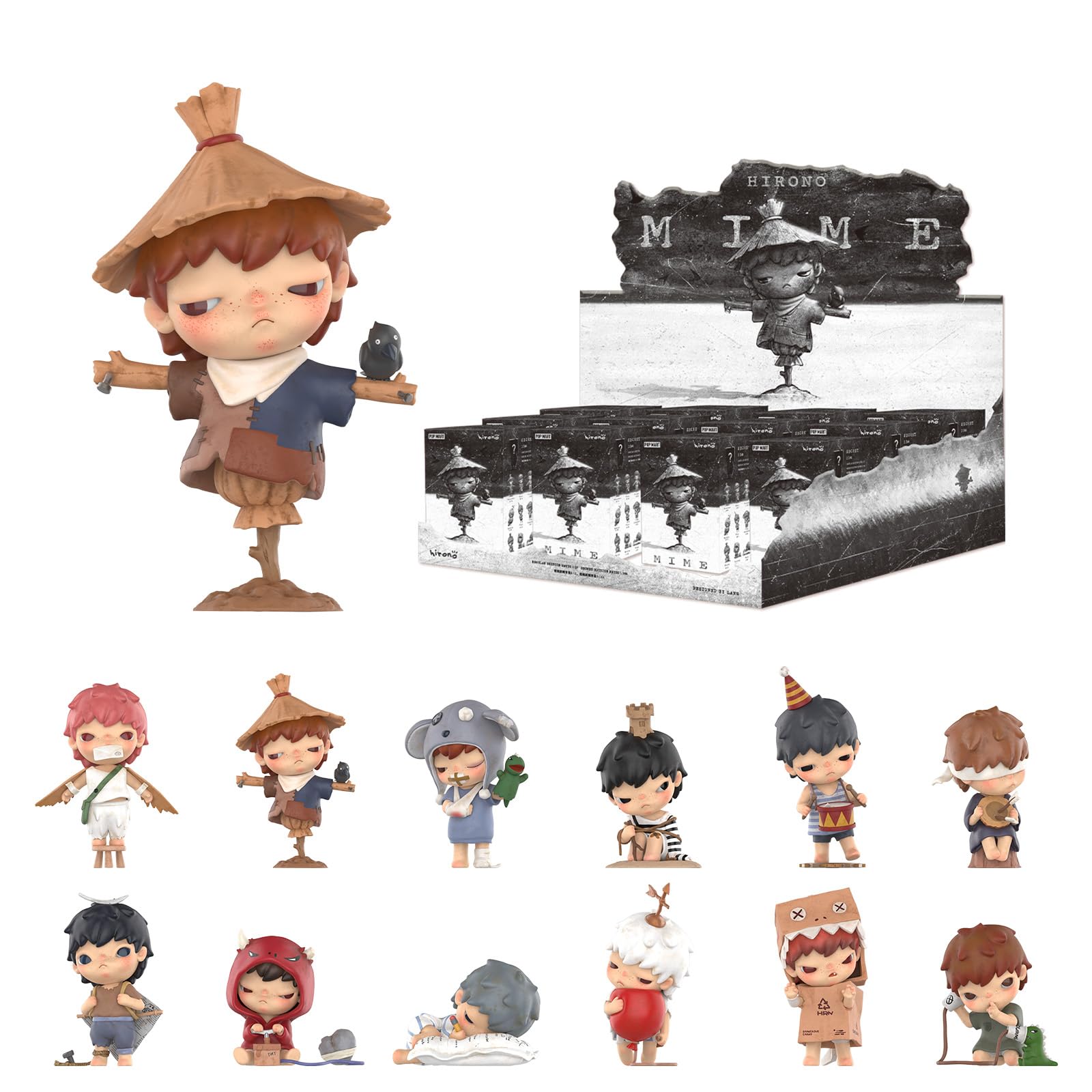 POP MART Hirono Mime Series, 12-figure complete set — gift idea