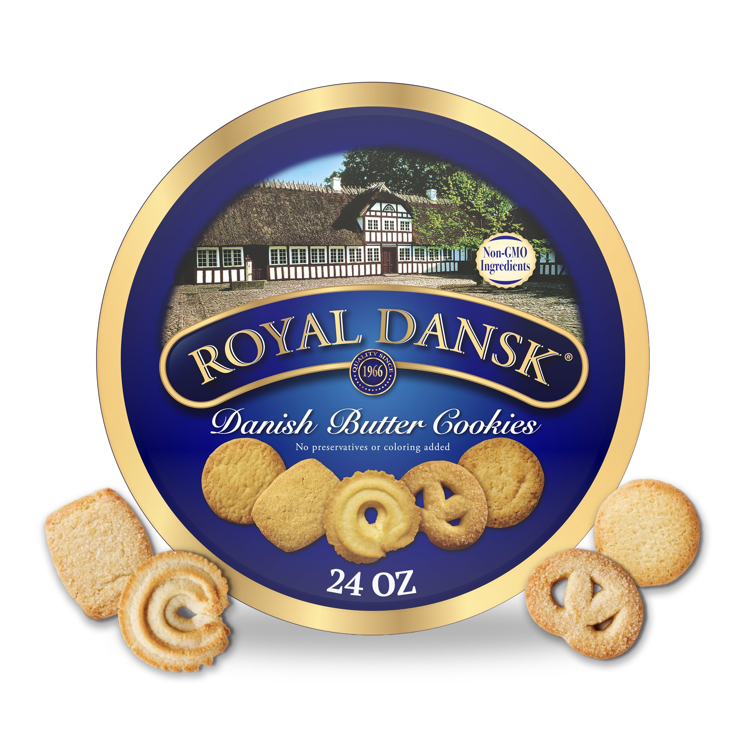 Royal Dansk Danish Butter Cookies, 24 oz Tin