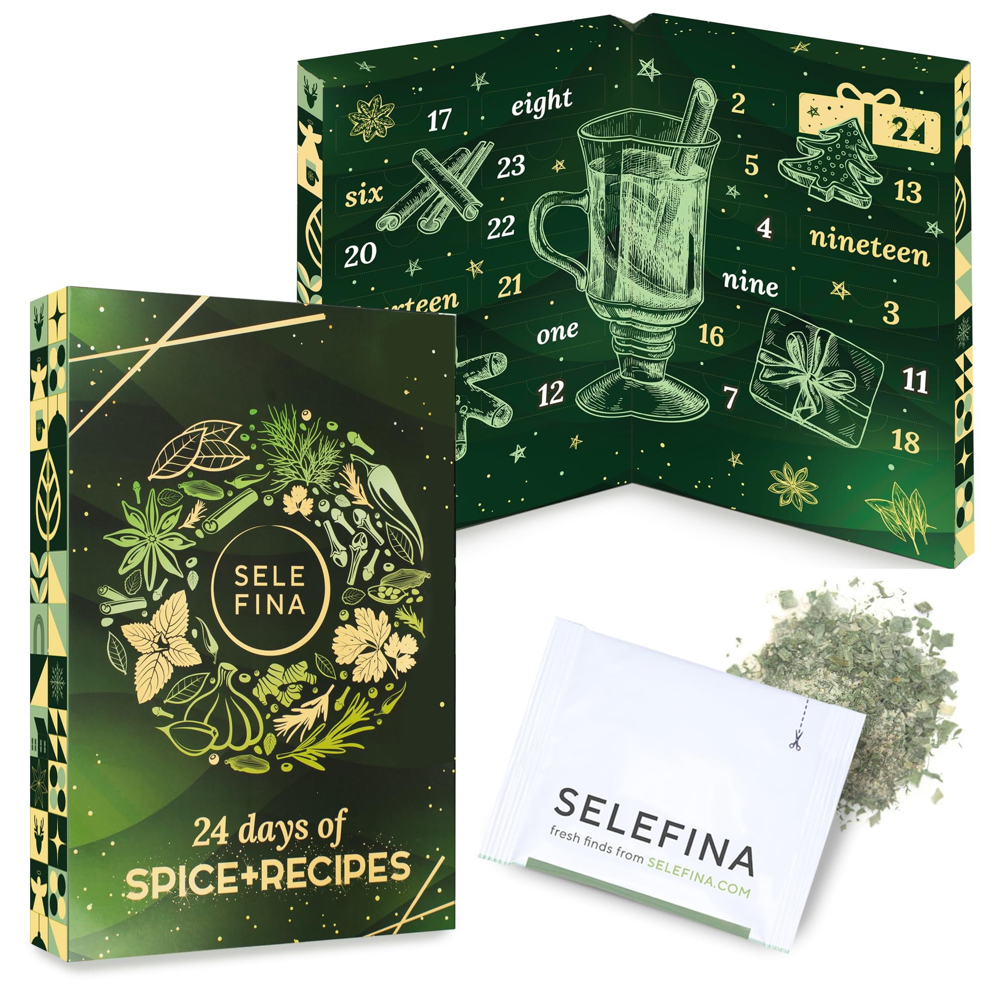Selefina Spice Advent Calendar, 24 Sample-Size Spices — gift idea