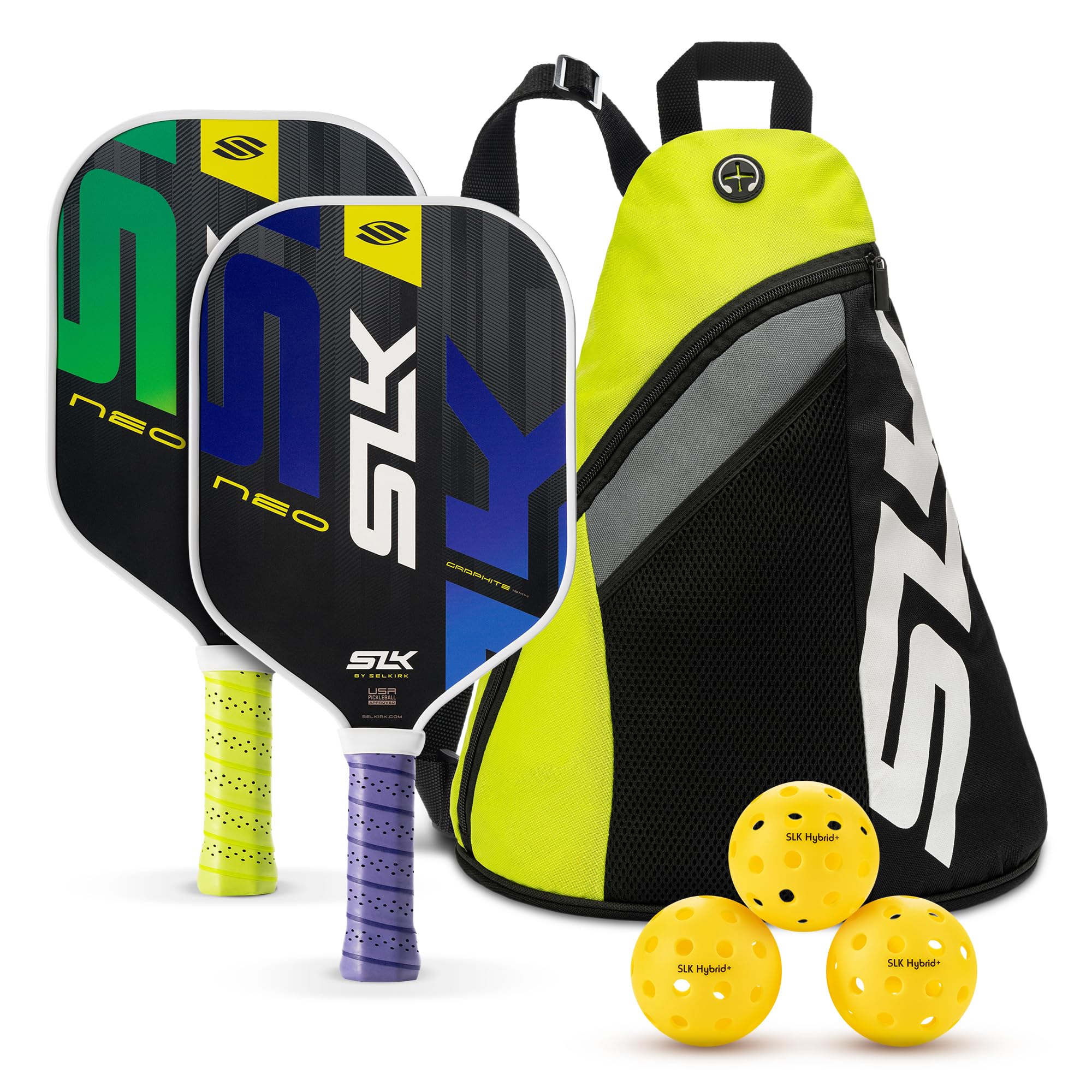 Selkirk SLK Neo Pickleball Paddle Set of 2 with Sling Bag — gift idea