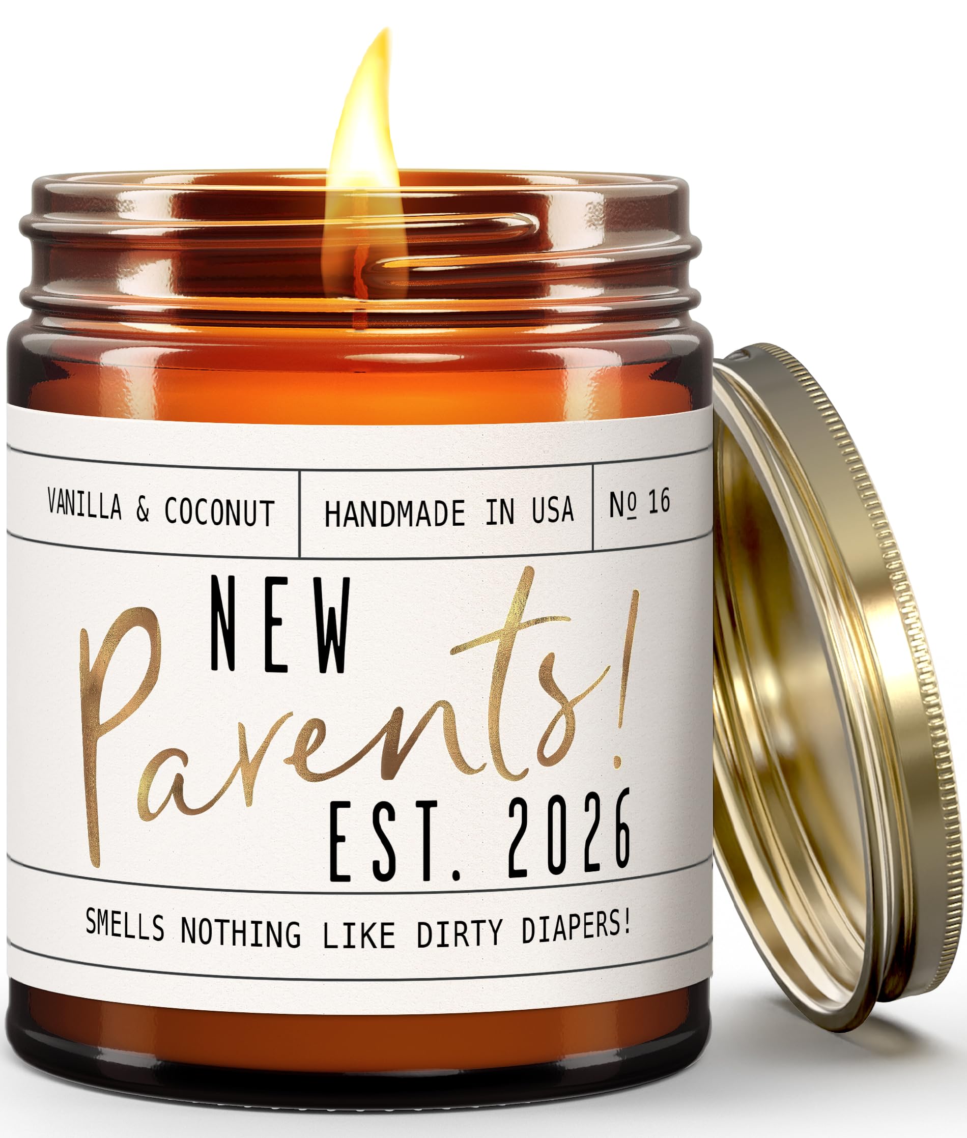 Soy and Sass 'New Parents Est. 2026' Candle — gift idea