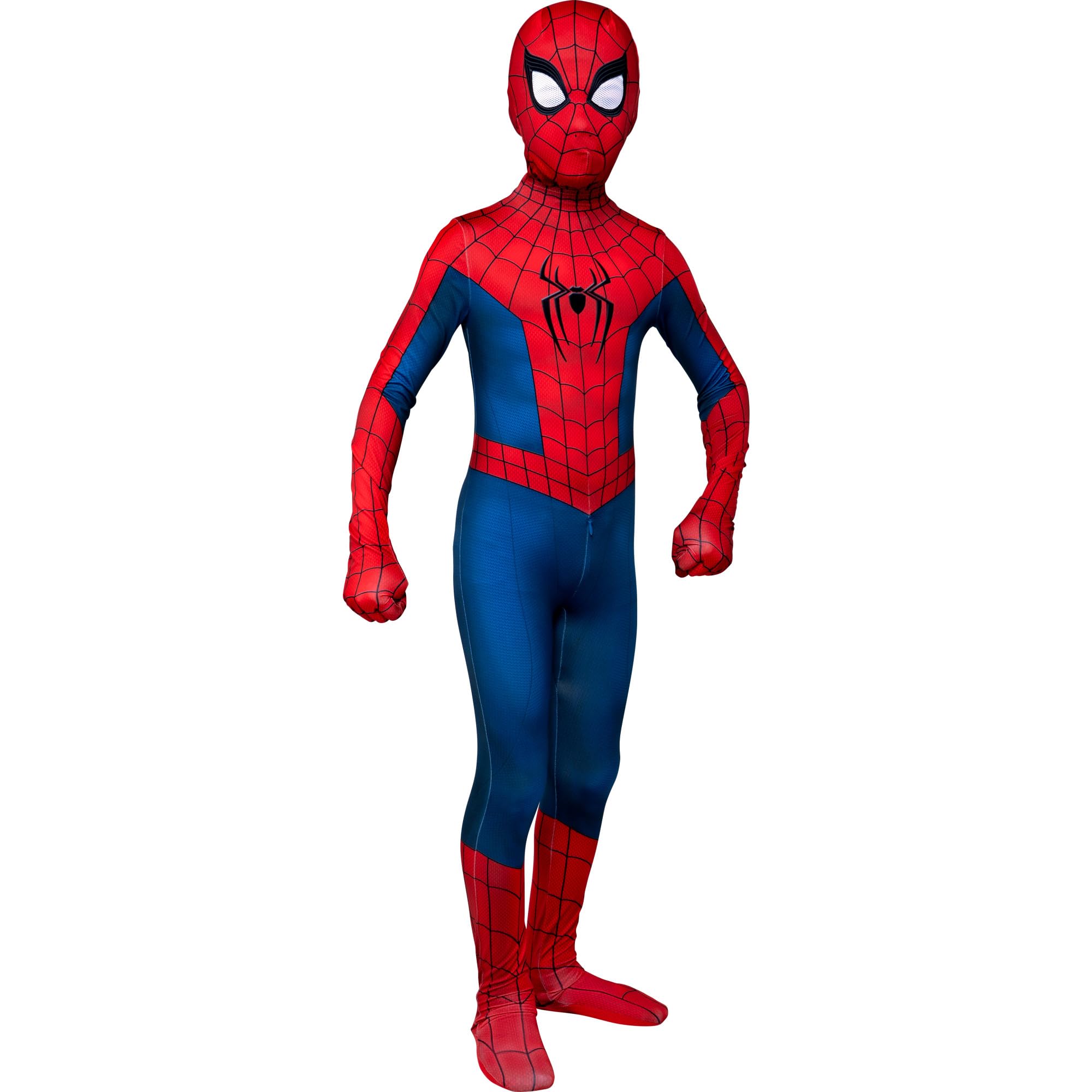 MARVEL Spider-Man Brand New Day Official Youth Zentai Halloween Costume - Deluxe Two-Way Stretch Spandex with Invisible Zippers and Wrist Openings - XL (14-16) — funny and quirky gift