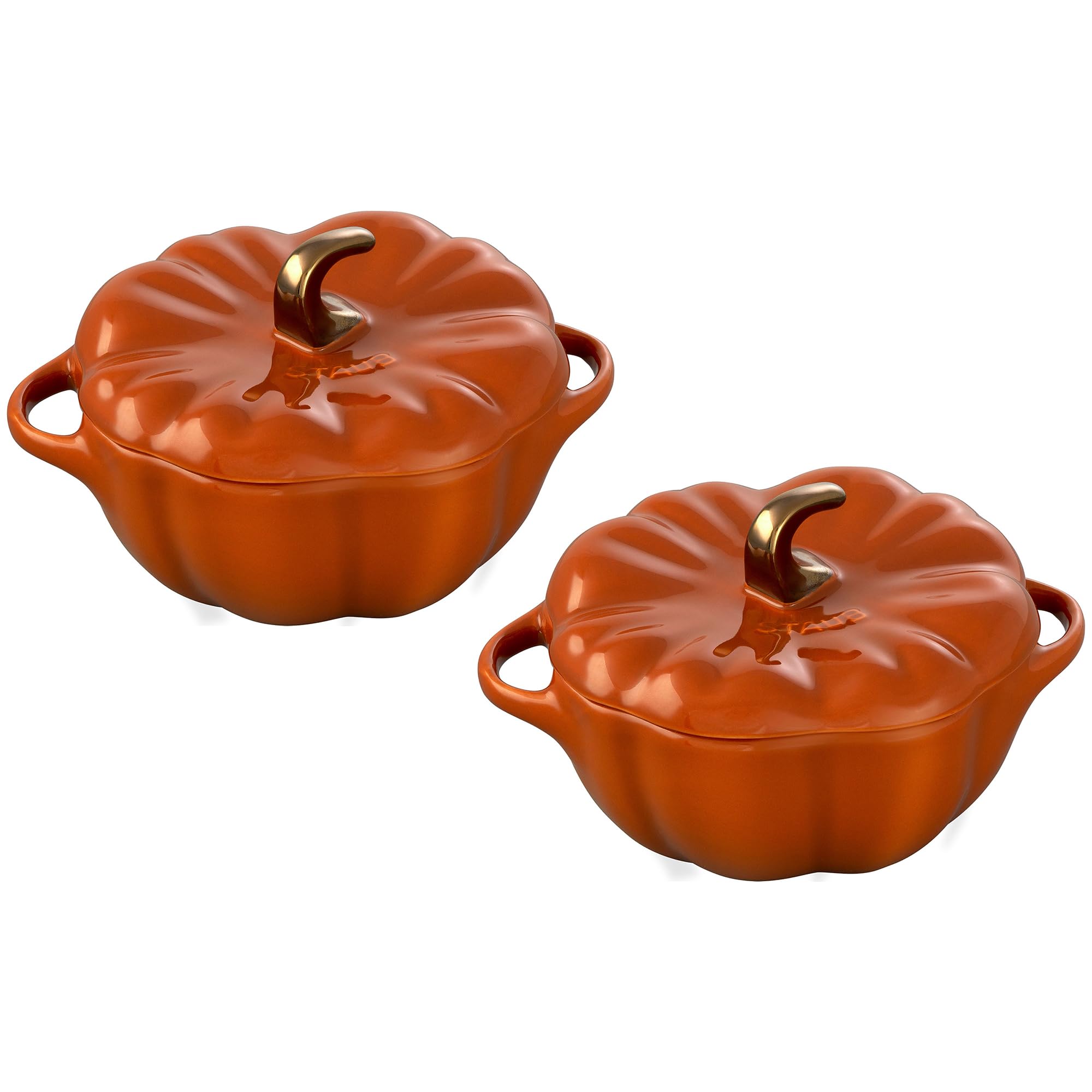 Staub Ceramic Petite Pumpkin Cocotte Set, 2 Pieces — gift idea