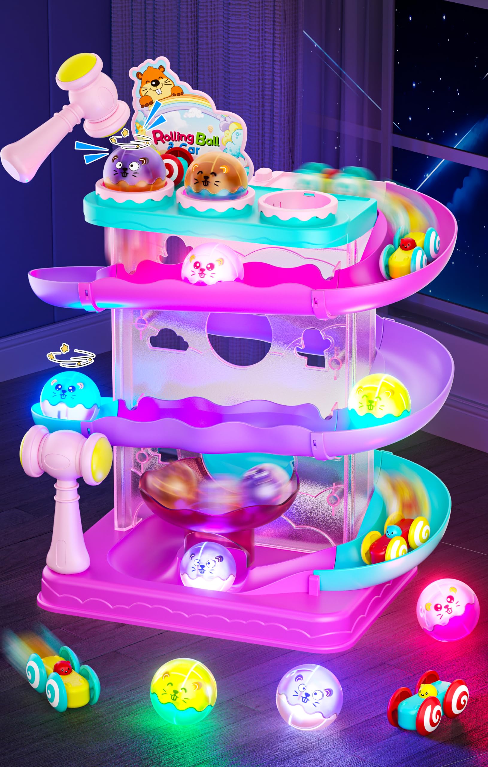 Stay Fun 2-in-1 Ball Drop and Car Ramp Race Track for Toddlers — original gift idea