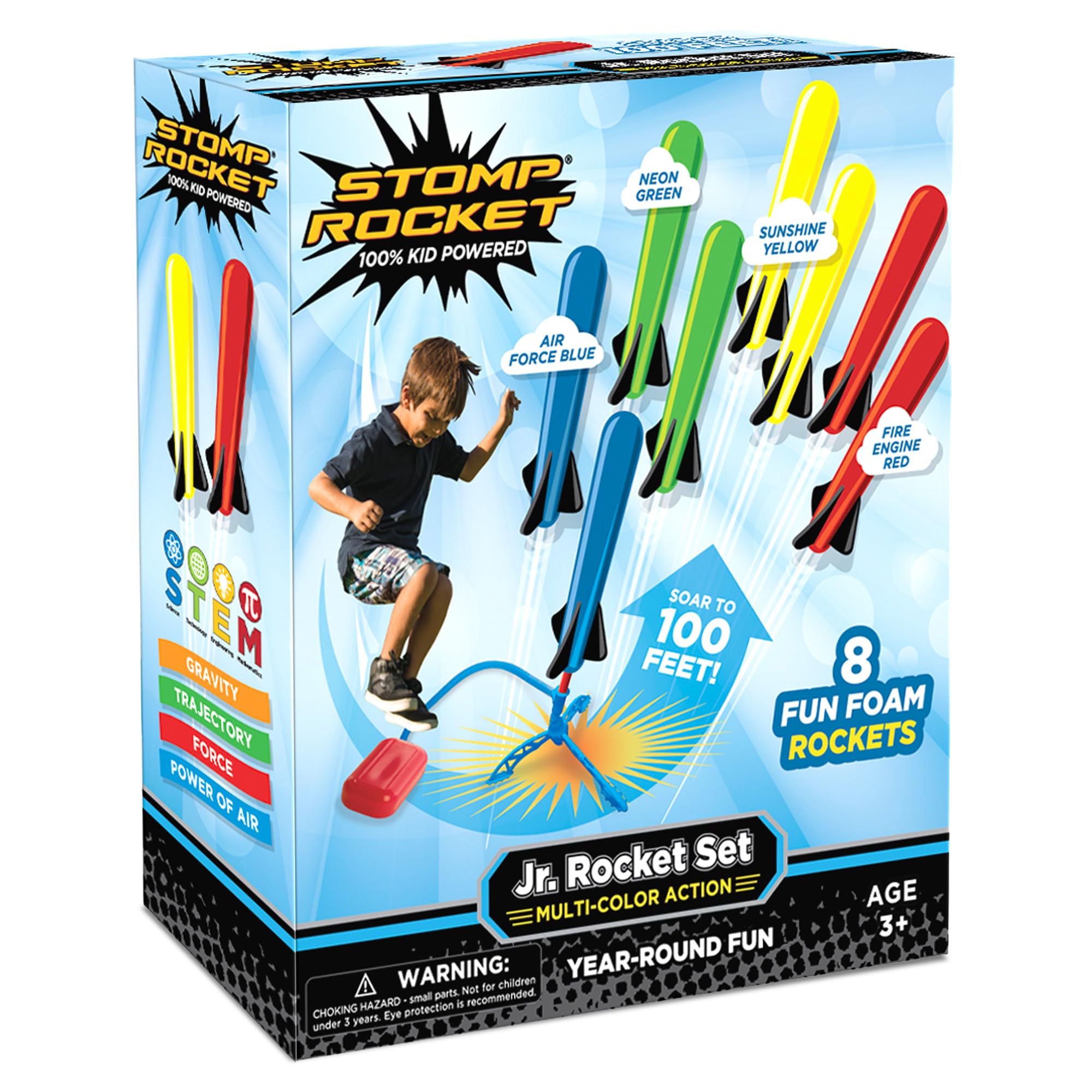 Stomp Rocket Jr. Multi-Color Rocket Launcher, 8 Rockets — funny and quirky gift