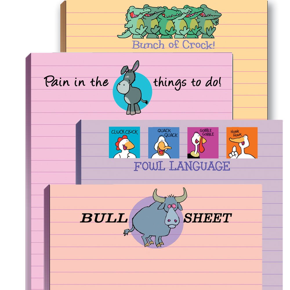 Funny Office Notepad Set (4 Pads) — original gift idea
