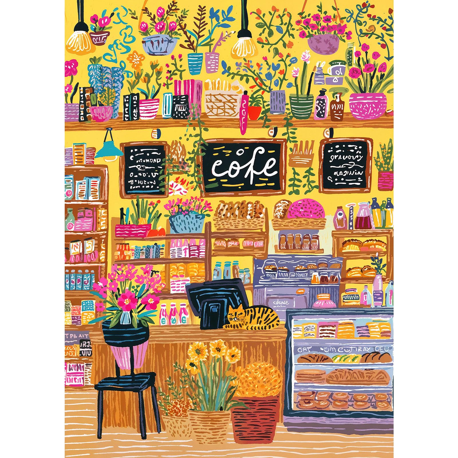 TangMosaic Cozy Coffee Shop 1000-Piece Puzzle — gift idea