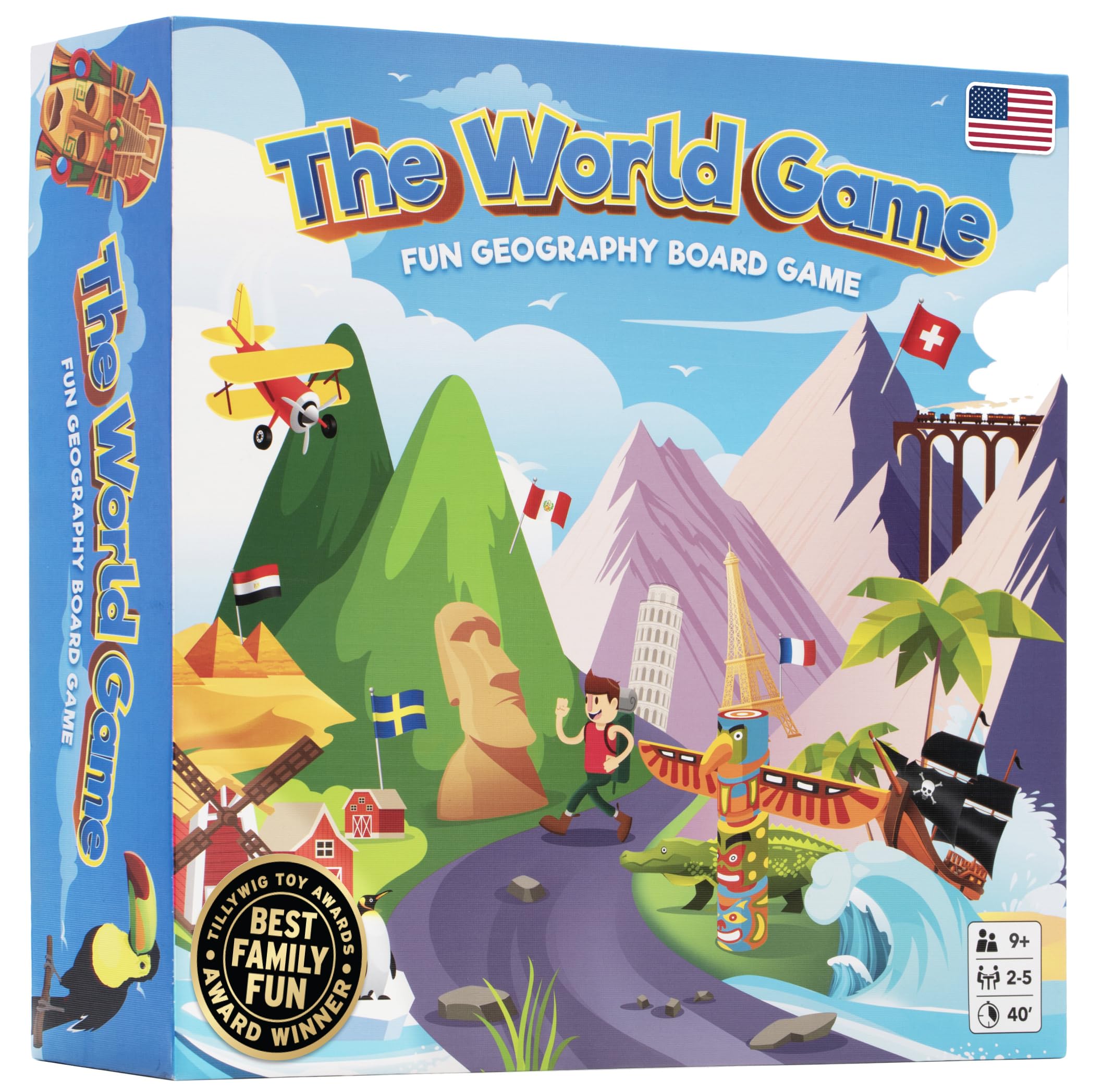 The World Game - Fun Geography Board Game - Educational Game for Kids & Adults — funny gift